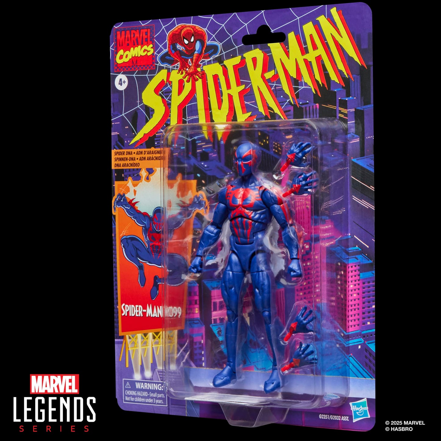 Marvel Legends Series Spider-Man 2099, Retro Cardback Comics Collectible 6-Inch Scale Action Figure