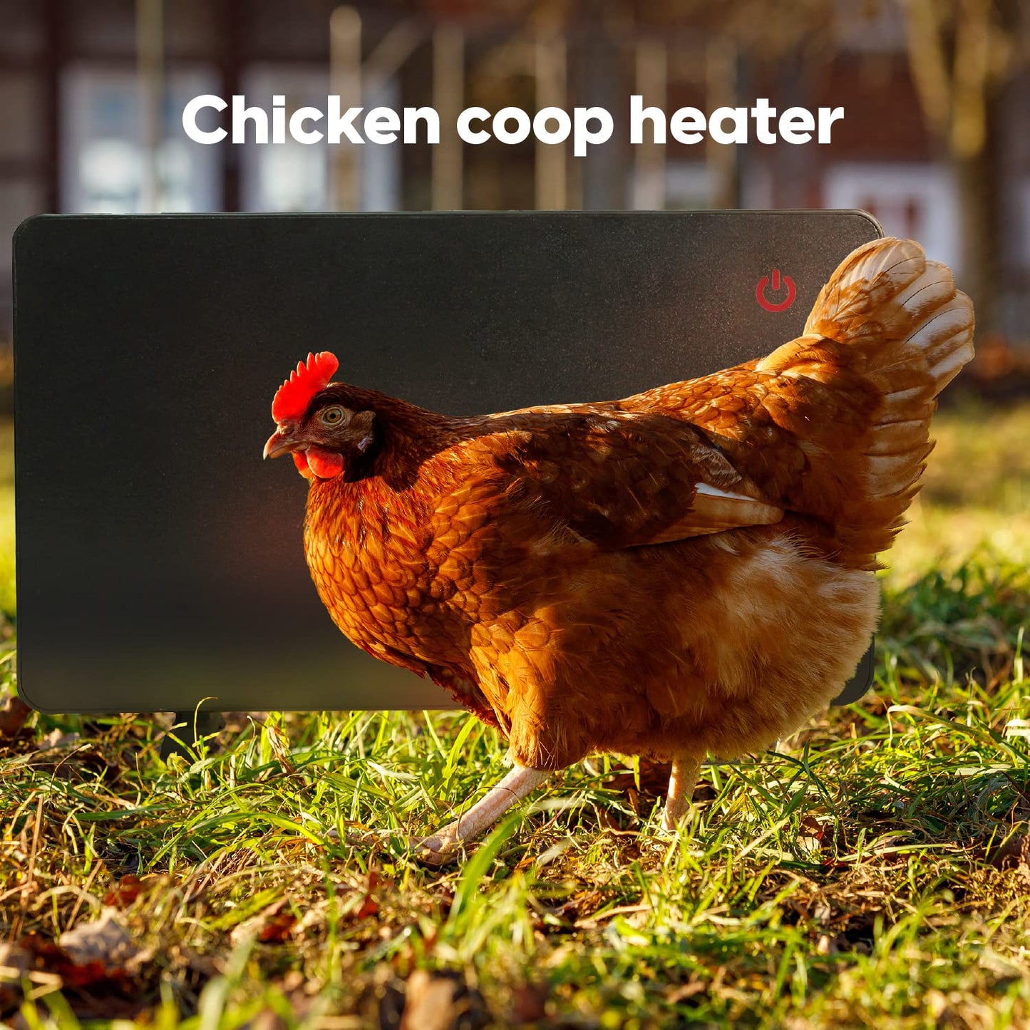 Econohome Safe Chicken Coop Heater, Safer Than Brooder Lamps, Gently Warm, 150 Watts, ETL Compliant for Safety - Also for Pets and Under Desk