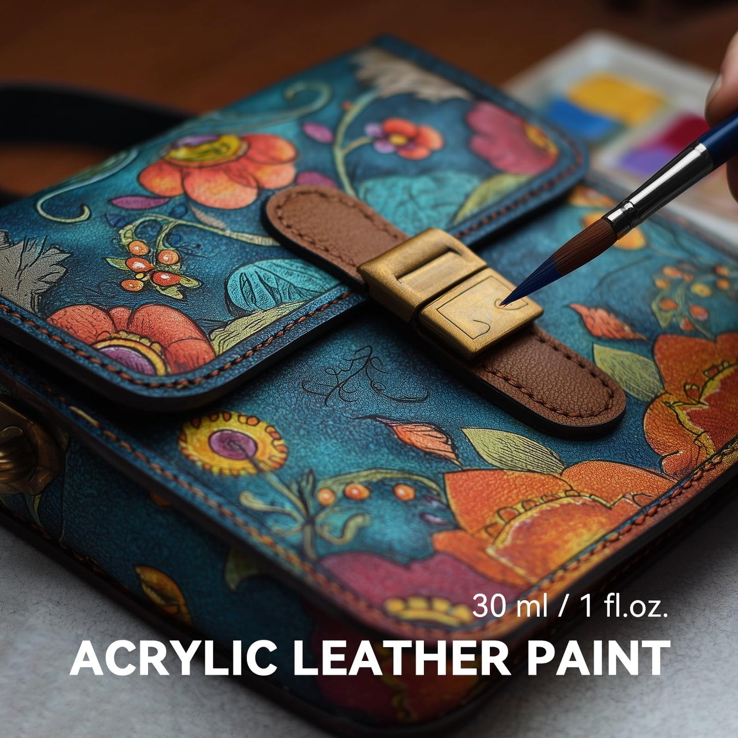 Roizefar Acrylic Leather Paint, Ultimate All-in-One 20 x 30ml Kit with Deglazer & Finisher, 18 Colors Flexible & Waterproof Leather Dye for Shoes, Bags, Jackets, Sneakers, Couches, Car Seats, Sofa