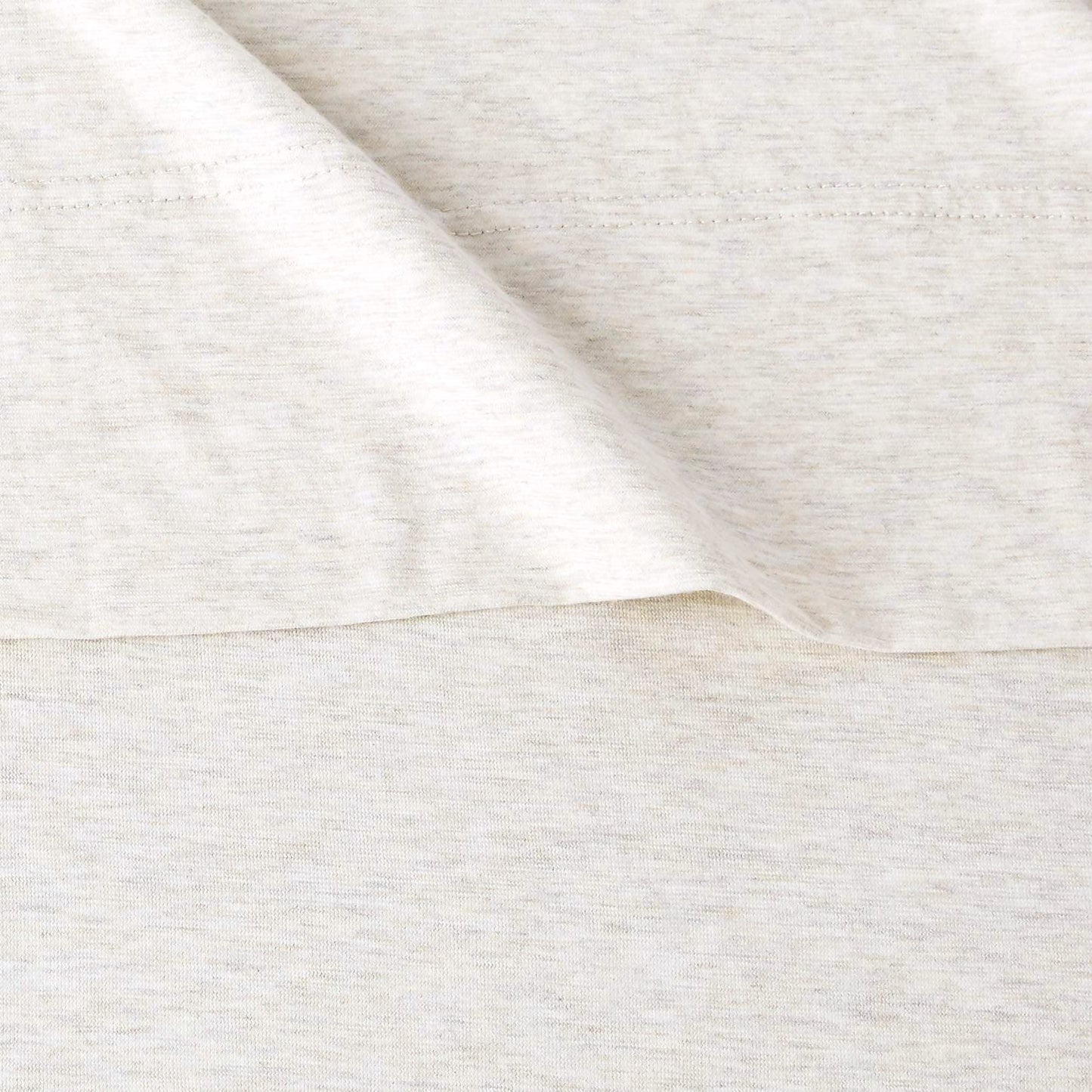 Amazon Basics Heather Cotton Jersey Bed Sheet Set - King, Oatmeal