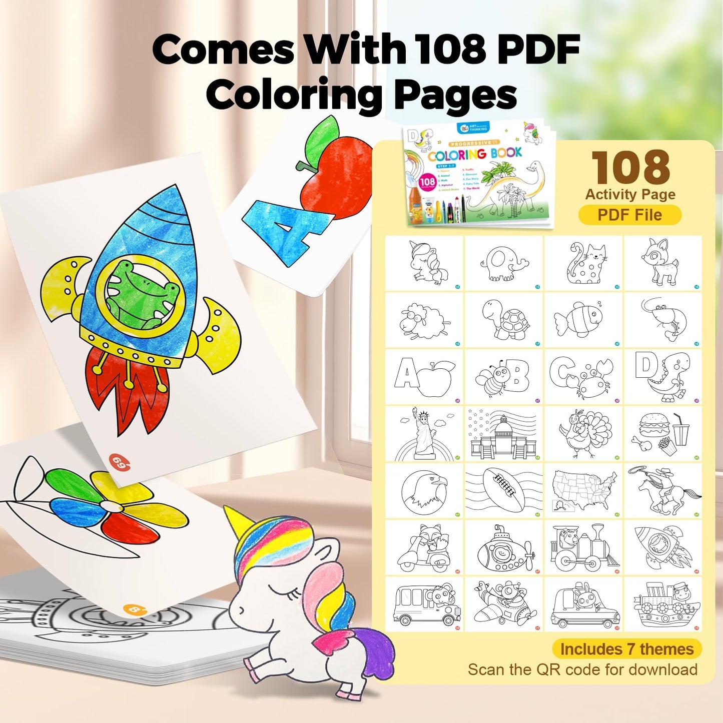 Jar Melo Jumbo Crayons for Toddlers, 24 Colors TwistJoy Non Toxic Washable Crayon, Easy to Hold Large Crayons, Safe for Babies and Children Gifts
