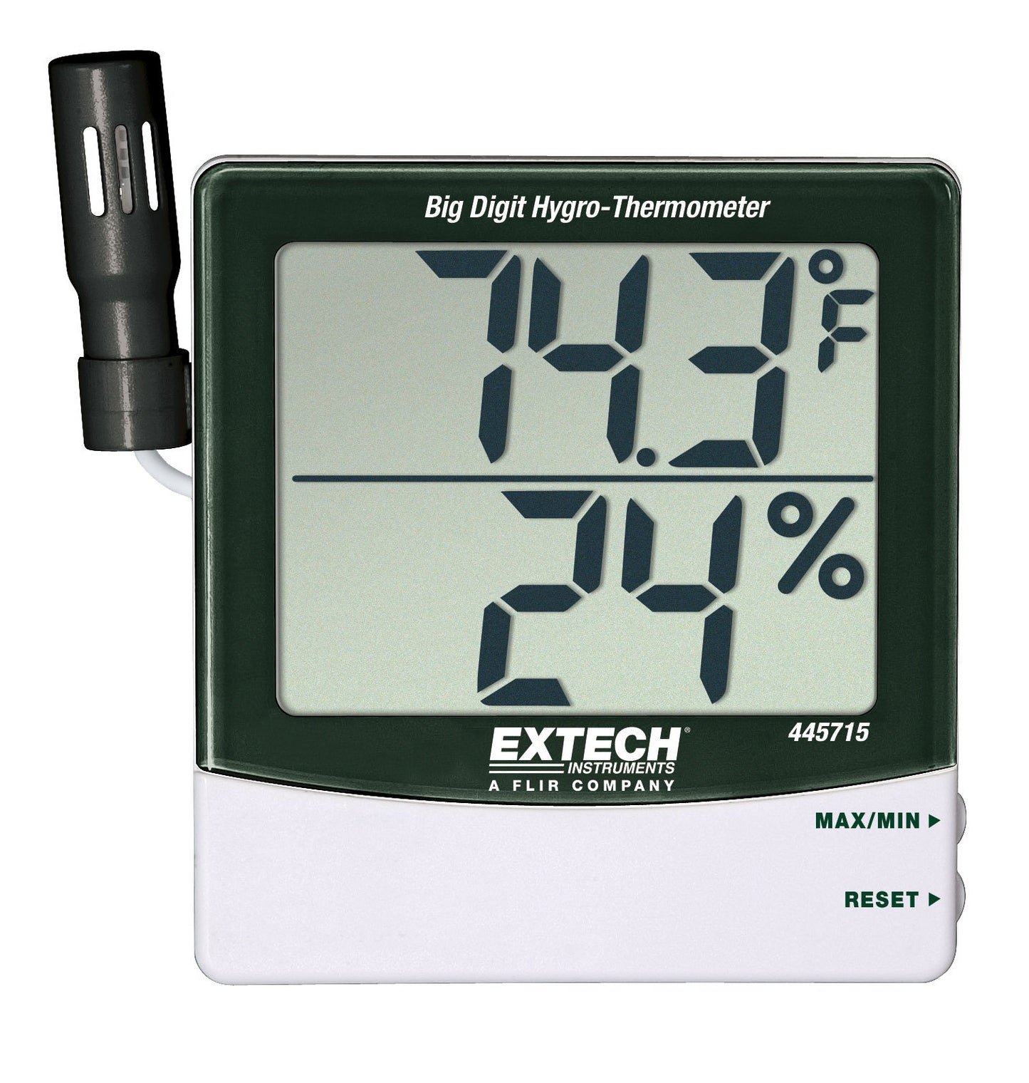 Extech 461891 High‑Precision Contact Tachometer - 0.5-19,999 RPM & 0.2-6560 ft/min Surface Speed, ±0.05% Accuracy, Last/Min/Max Recall & Full Accessory Kit
