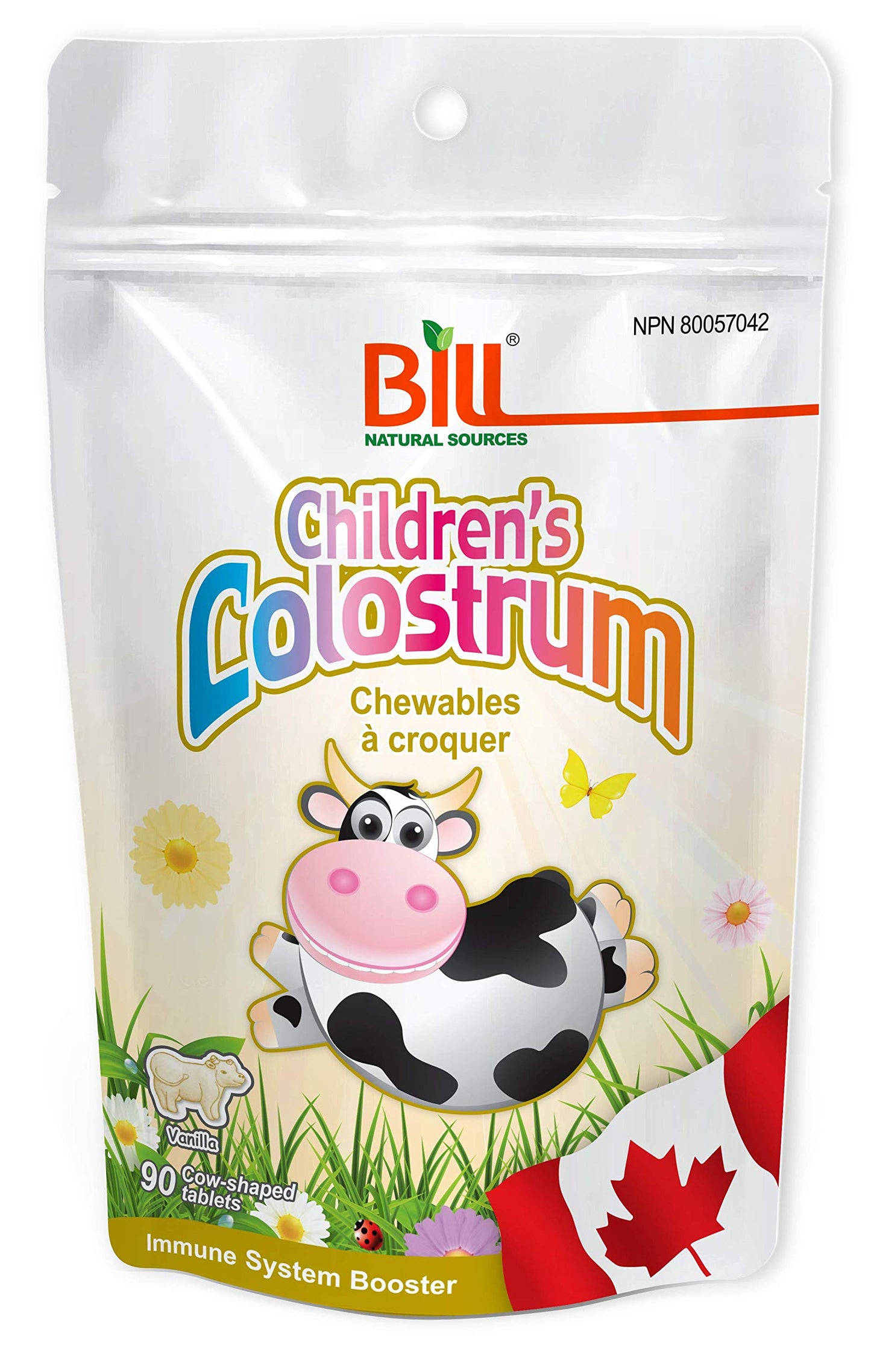 Bill Natural Sources® Children's Colostrum 90 count 6 PACKS (1 FREE) Made in Canada