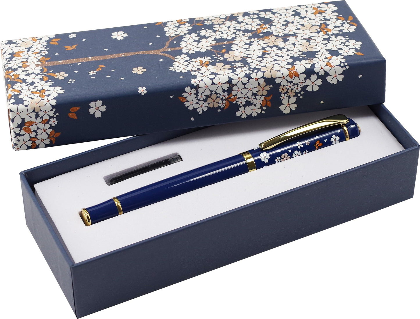 Falling Blossoms Fountain Pen with Gift Box (includes universal cartridge and piston converter)