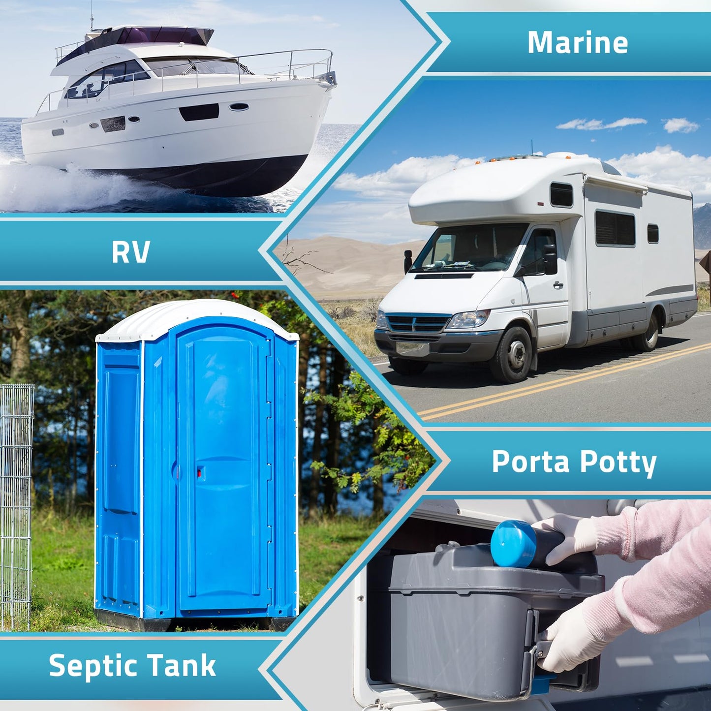 RV Toilet Treatment, 50 Packs Septic Tank Treatment Drop Ins Rv Accessories for Trailer Camper, Lavender