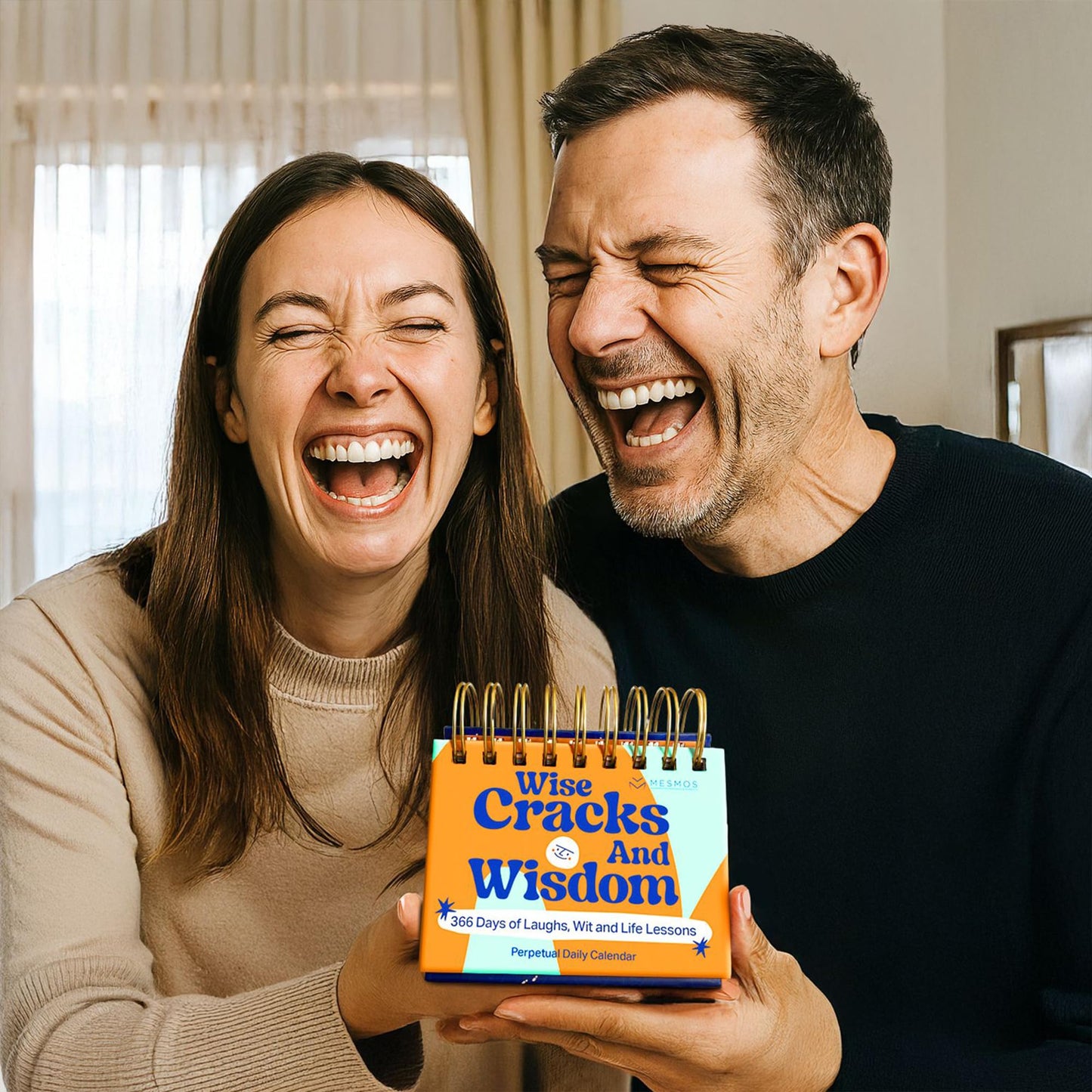 MESMOS 366 Days of Laughs & Life Lessons, Perpetual Desk Calendar 2026, 2027 & Beyond, Fathers Day Gift for Dad, Funny Gifts & Desk Decor, Office Decor & Fun Office Desk Accessories for Women and Men, White Elephant Gift, Dad Birthday