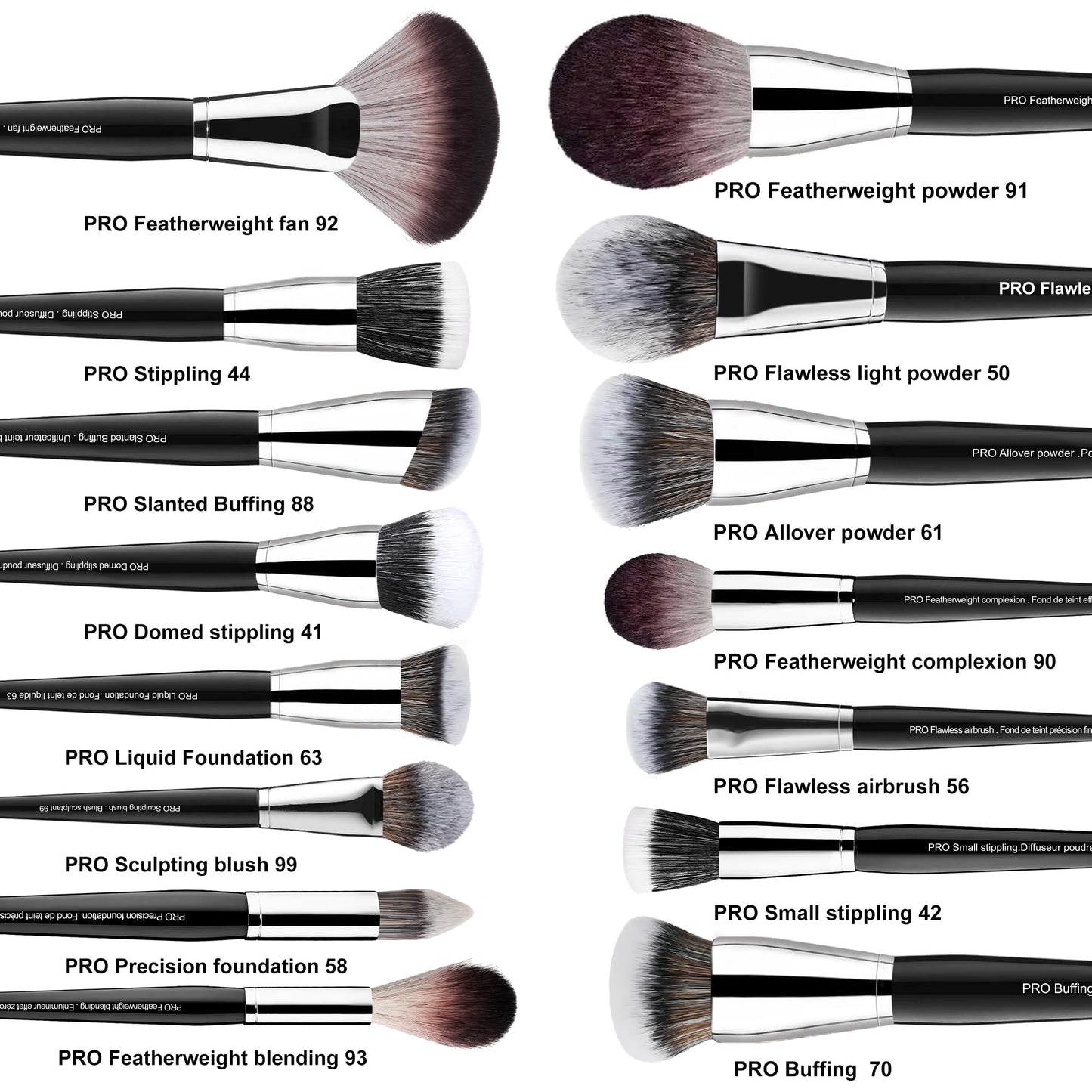 Bueart Design Professional Makeup Brush Set, 36 Pieces, Synthetic Fiber Brushes with Travel Case, Face and Eye Makeup Kit