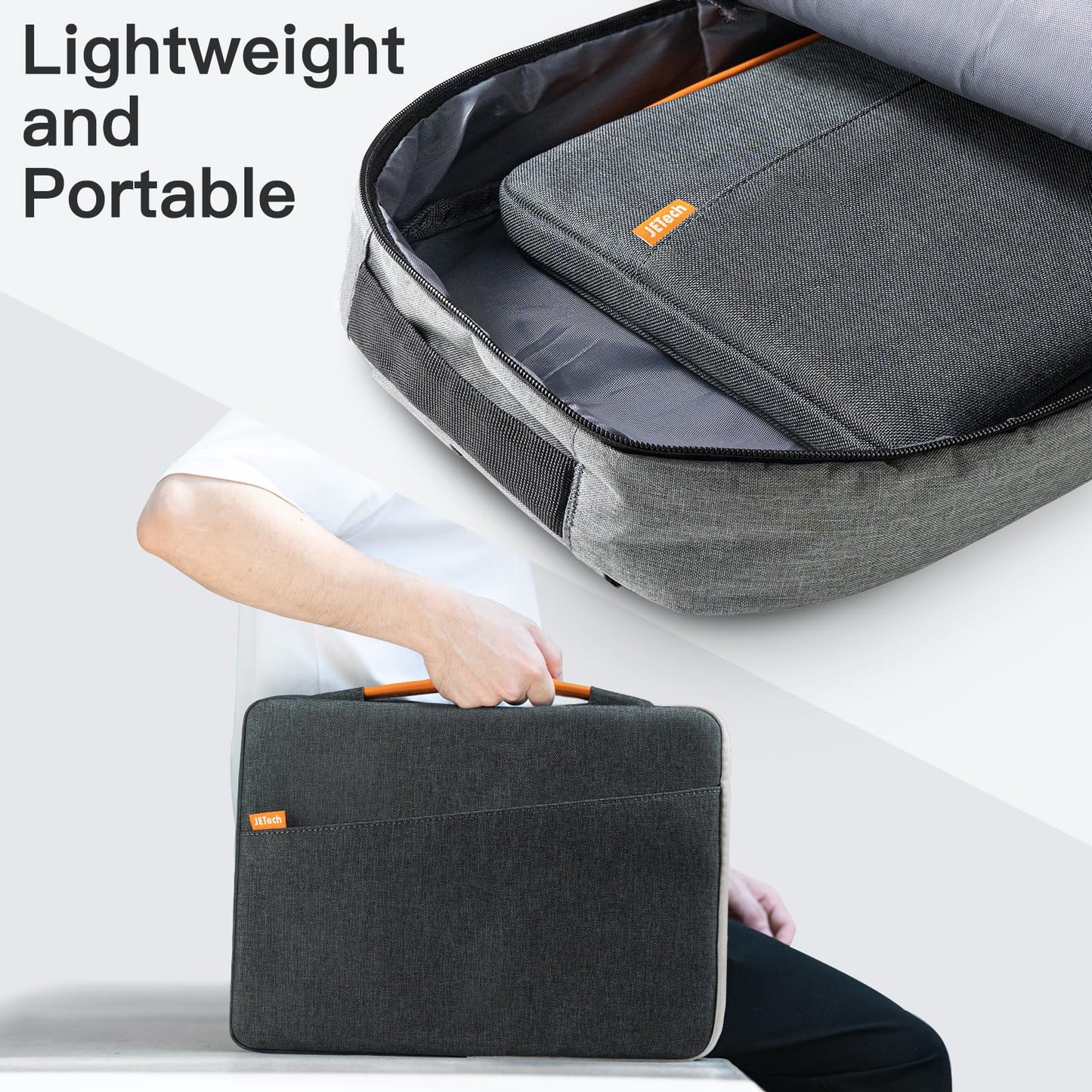 JETech Laptop Sleeve for 15-Inch MacBook Air (M2-M5, 2023-2026), MacBook Pro 15/16-Inch (M1-M5, 2019-2026), Bag Case with Portable Handle and Pocket(Dark Grey)