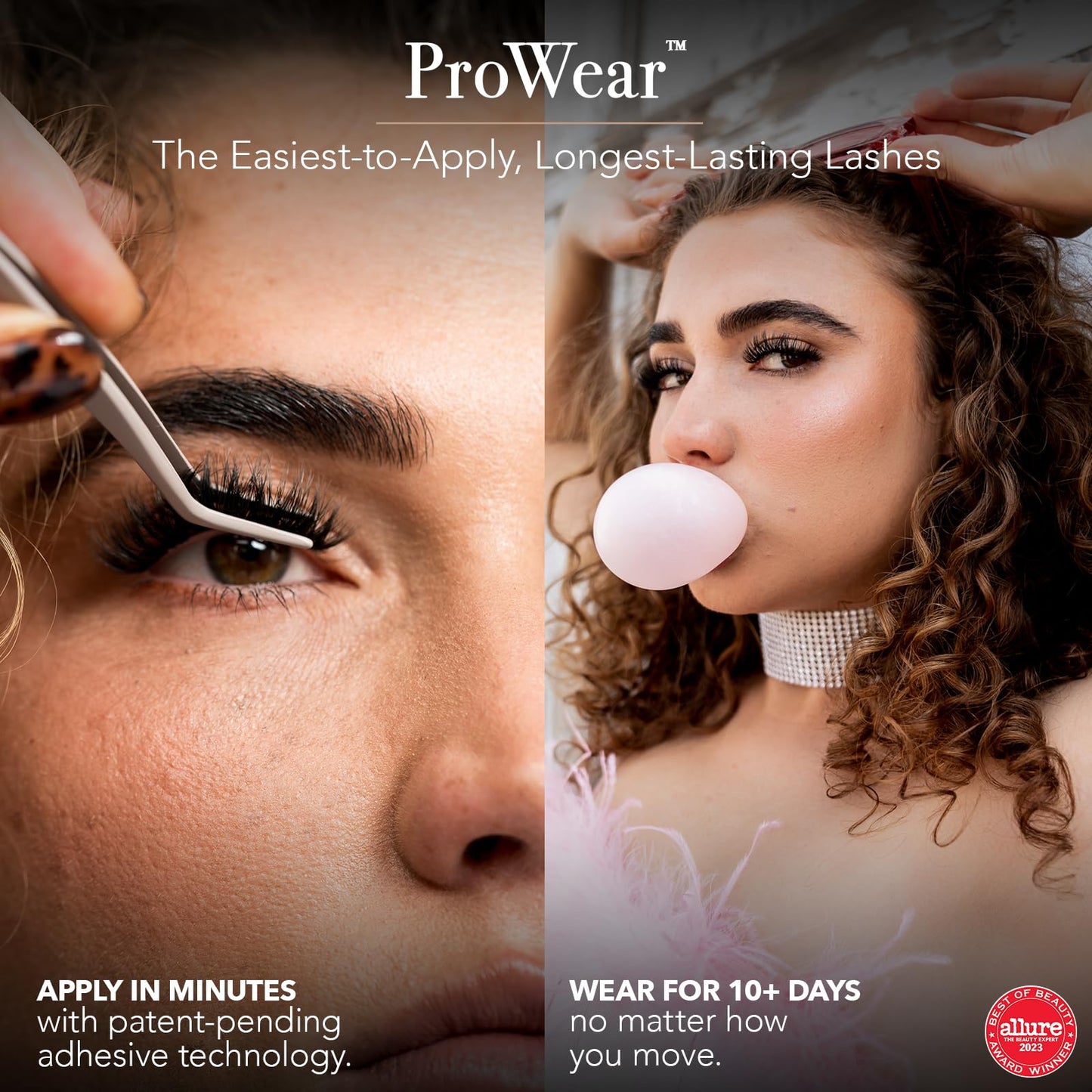 Pro Lash ProWear Professionally Styled Lash Clusters - Easiest to Apply Eyelash Cluster - 10 Day Eyelashes - Waterproof Lashes Clusters - 3 Sets - Volume Luxe Wispy Cat Eye No. 23 - Black