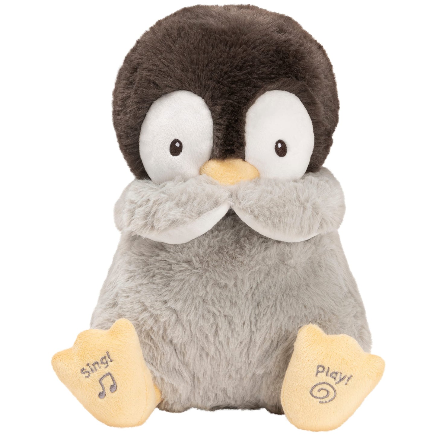 Baby GUND Animated Kissy The Penguin Plush, Singing Stuffed Animal Baby Toy for Ages 0 and Up, Black/White/Grey, 12"
