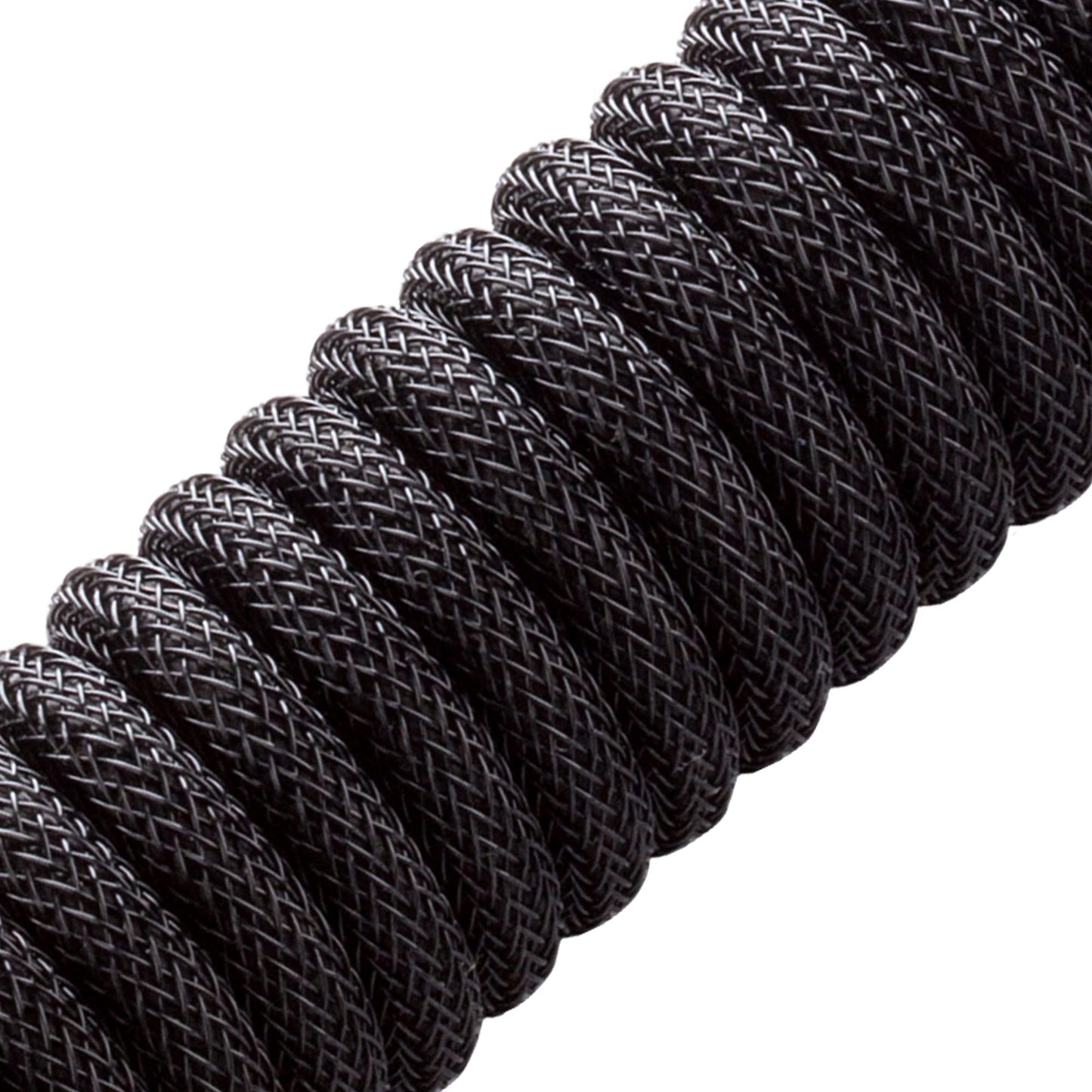 CableMod Pro Coiled Keyboard Cable (Midnight Black, USB A to USB Type C, 150cm)