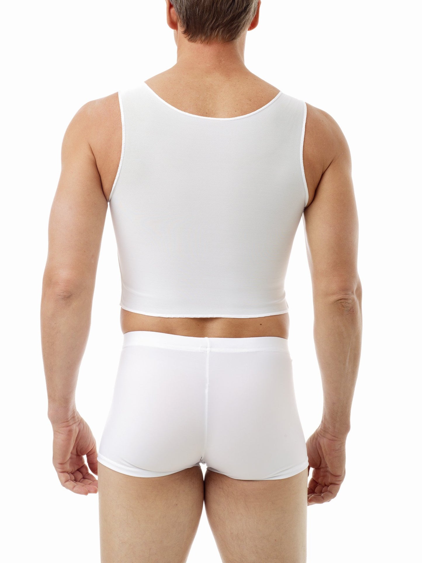 Underworks FTM Extreme Tri-Top Chest Binder Top 983, White, X-Large