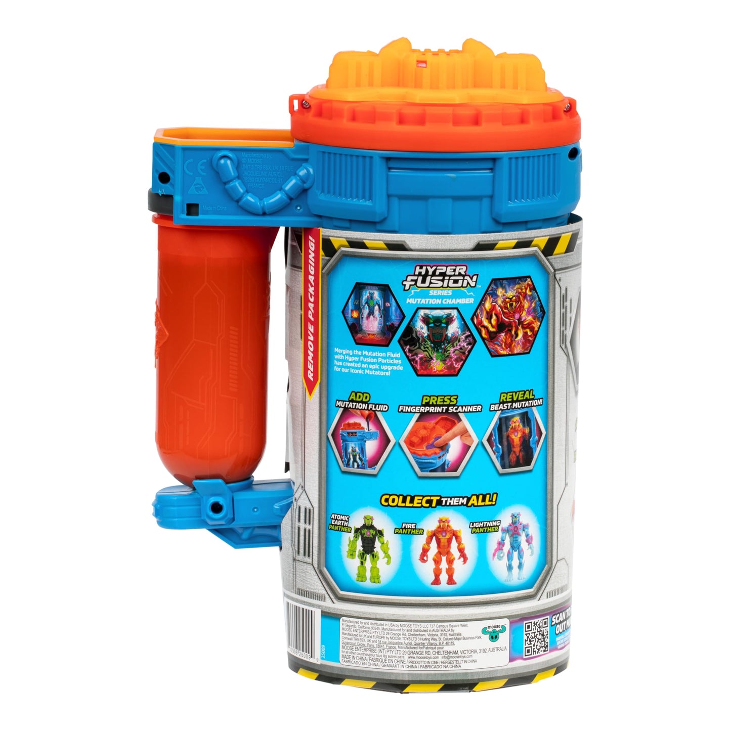 MrBeast Lab Hyper Fusion Mutators, Experiment & Create The Fire Panther, Add Mutation Fluid, Press The Fingerprint Scanner & Reveal The Panther, Over 20 Points of Articulation, Collect All 3