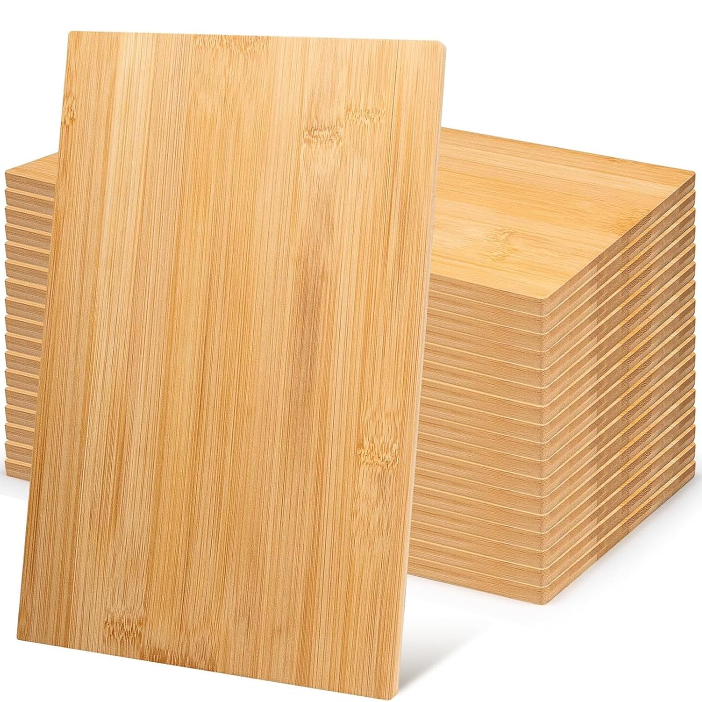 18 Pcs Bamboo Cutting Boards 12x8x0.3'' Bamboo Wood Chopping Board Set, Charcuterie Serving Boards for Kitchen Dining Cheese Bread Fruit Vegetable Cutting, Laser Engraving, Wholesale