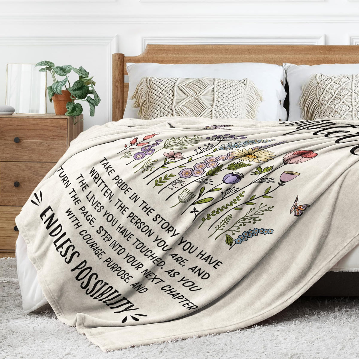 Afterprints 60th Birthday Gifts for Women, Chapter 60 Birthday Blanket, 60 Year Old Bday Gift for Woman, Friend, Sister, Mom, 1966, 60th Birthday Decorations, Turning 60 Throw Blankets 50'' x 60''