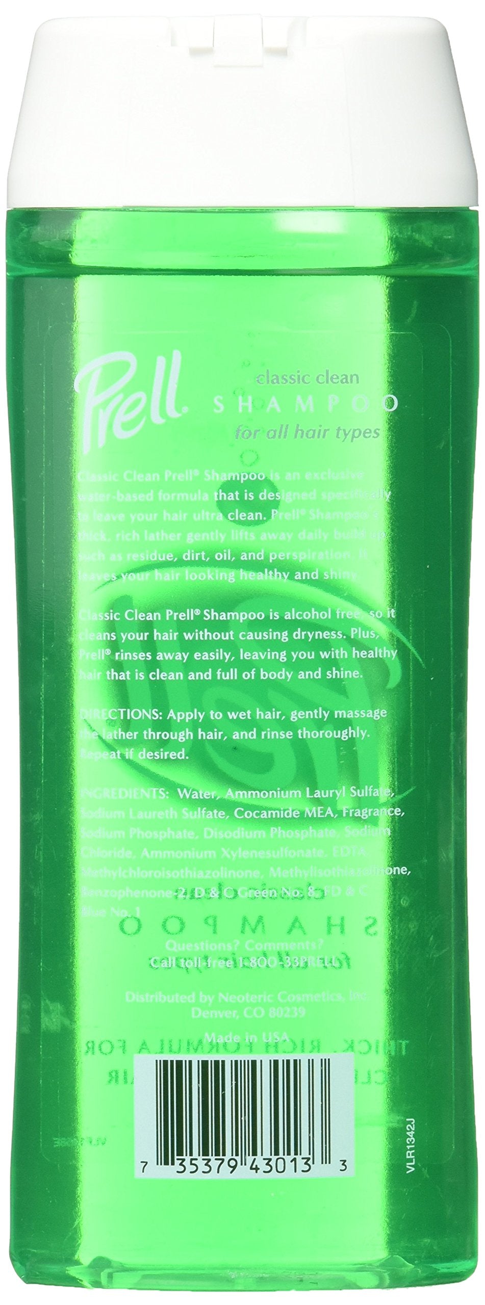 Prell Shampoo, Classic Clean, 13.5 fl. Oz. (Pack of 5)