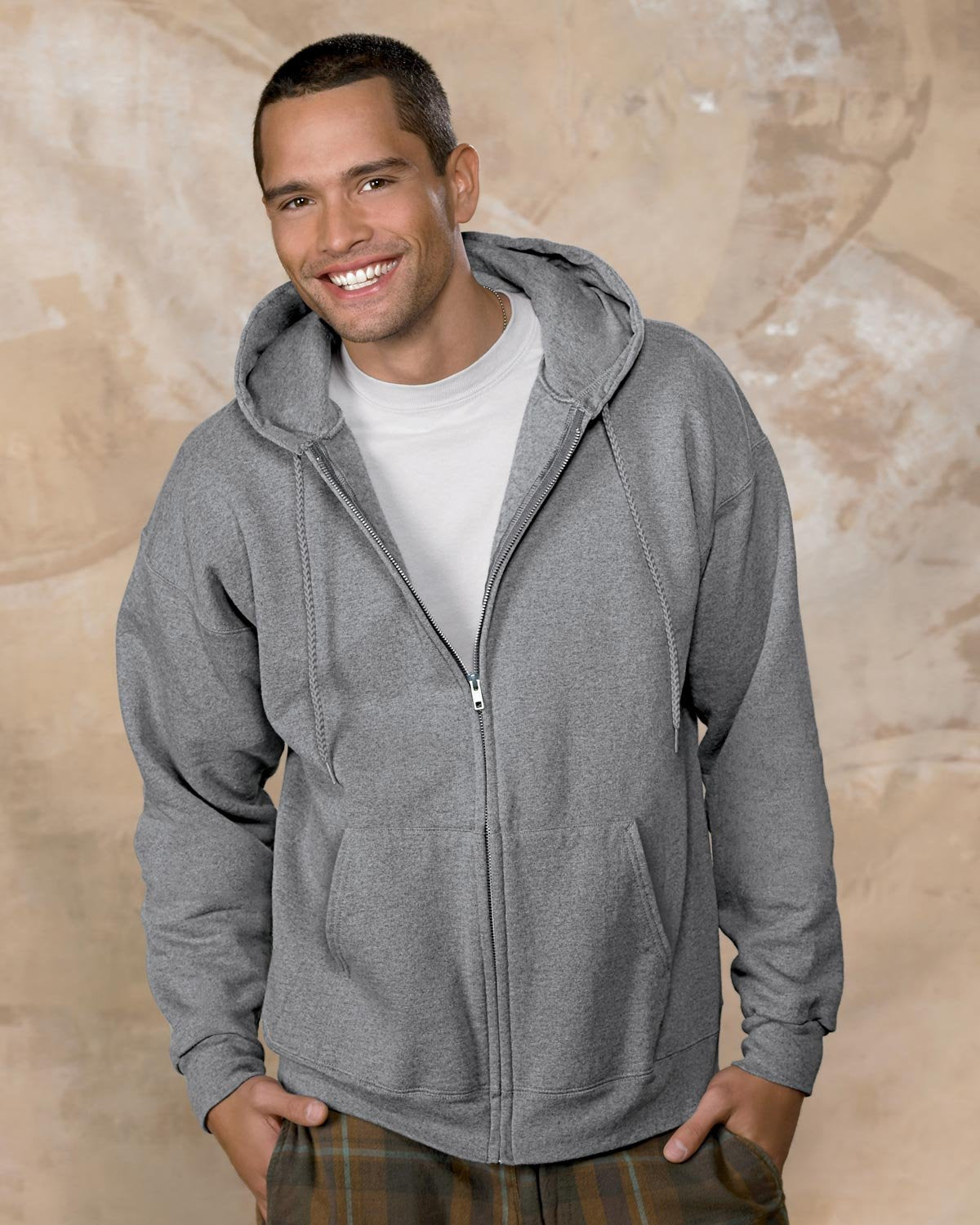 Hanes Men's Full Zip Ultimate Heavyweight Fleece Hoodie, Black, 3X-Large
