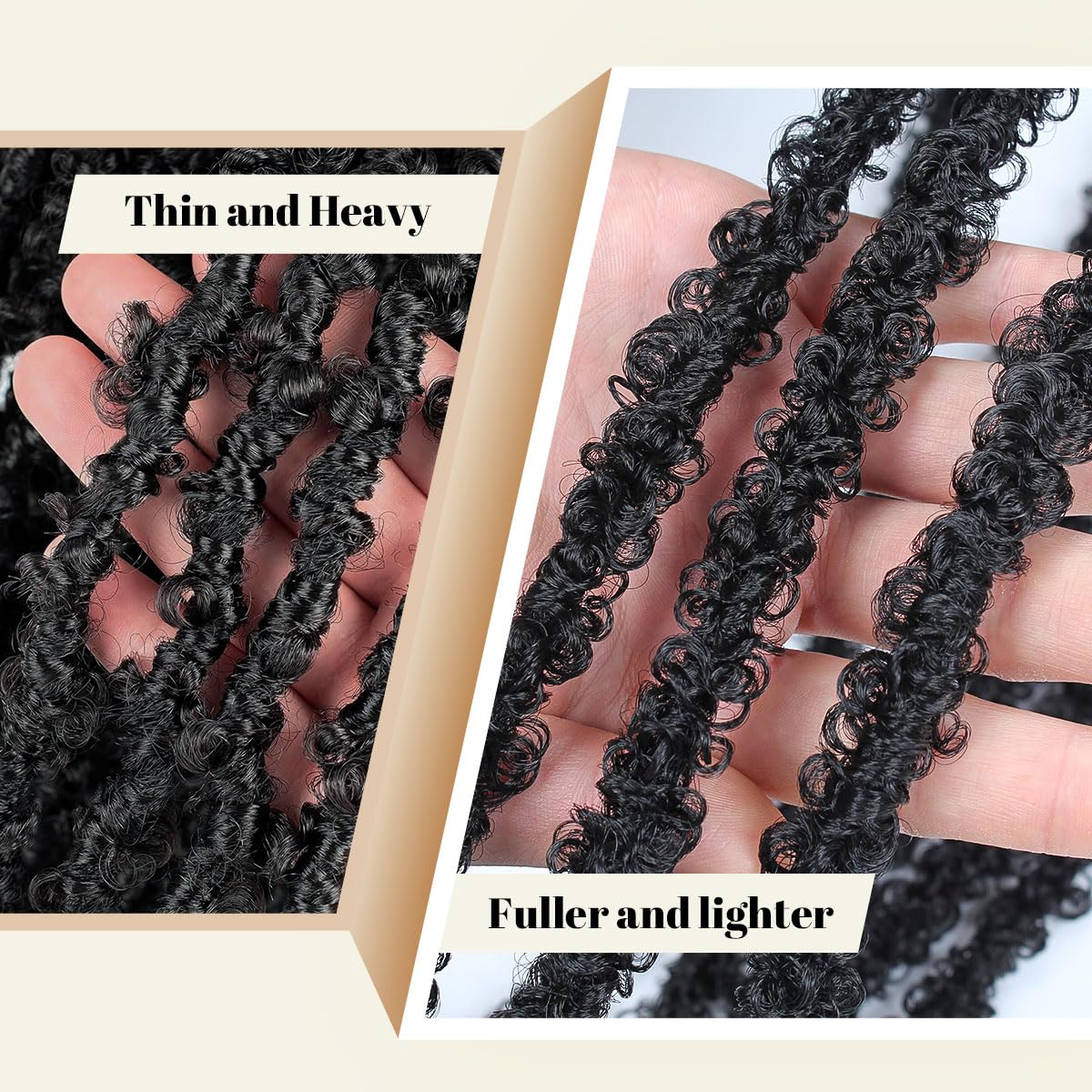 36Inch 8Pack Black Butterfly Locs Crochet HairSoft Butterfly Locs Distressed Faux Locs Crochet Hair Pre Looped Natural Crochet Hair for Black Woman