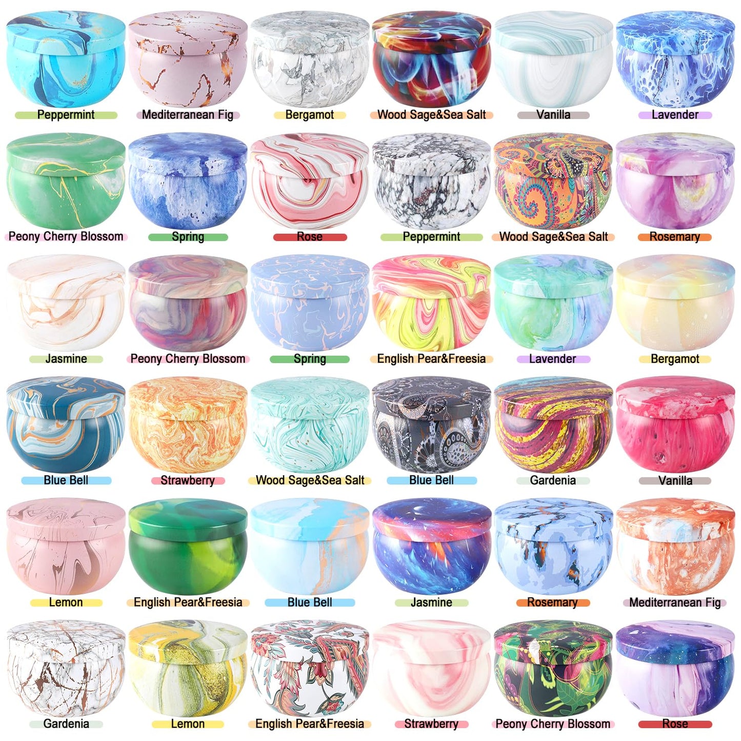 36 Packs Scented Candles Gift Set, Fragrances Candle for Women, 2.5 OZ Portable Jar Candle for for Spa, Yoga, Bath, Aromatherapy, Stress Relief