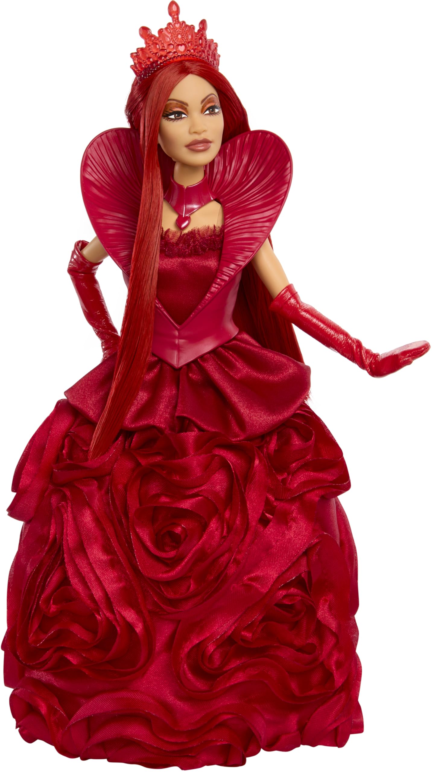 Mattel Disney Descendants: the Rise of Red Queen of Hearts Fashion Doll with Movie-Inspired Royal Gown & Accessories, Includes Display Stand