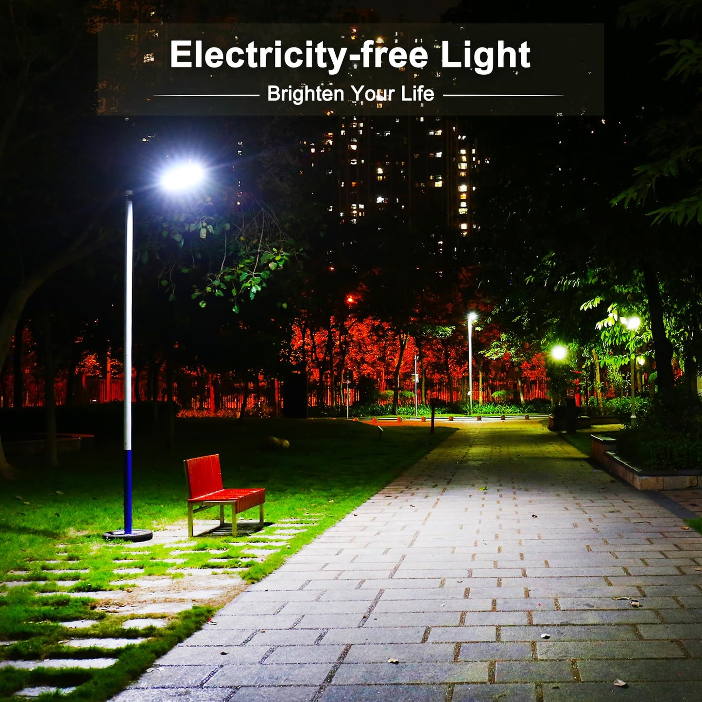 Baiston Solar Street Lights Outdoor: Dusk to Dawn Solar Parking Lot Lights with 3 Modes Motion Sensor Remote Control, 6500K 360 Leds Commercial Solar Lights for Outside, Backyard, Garage, Garden,1Pack