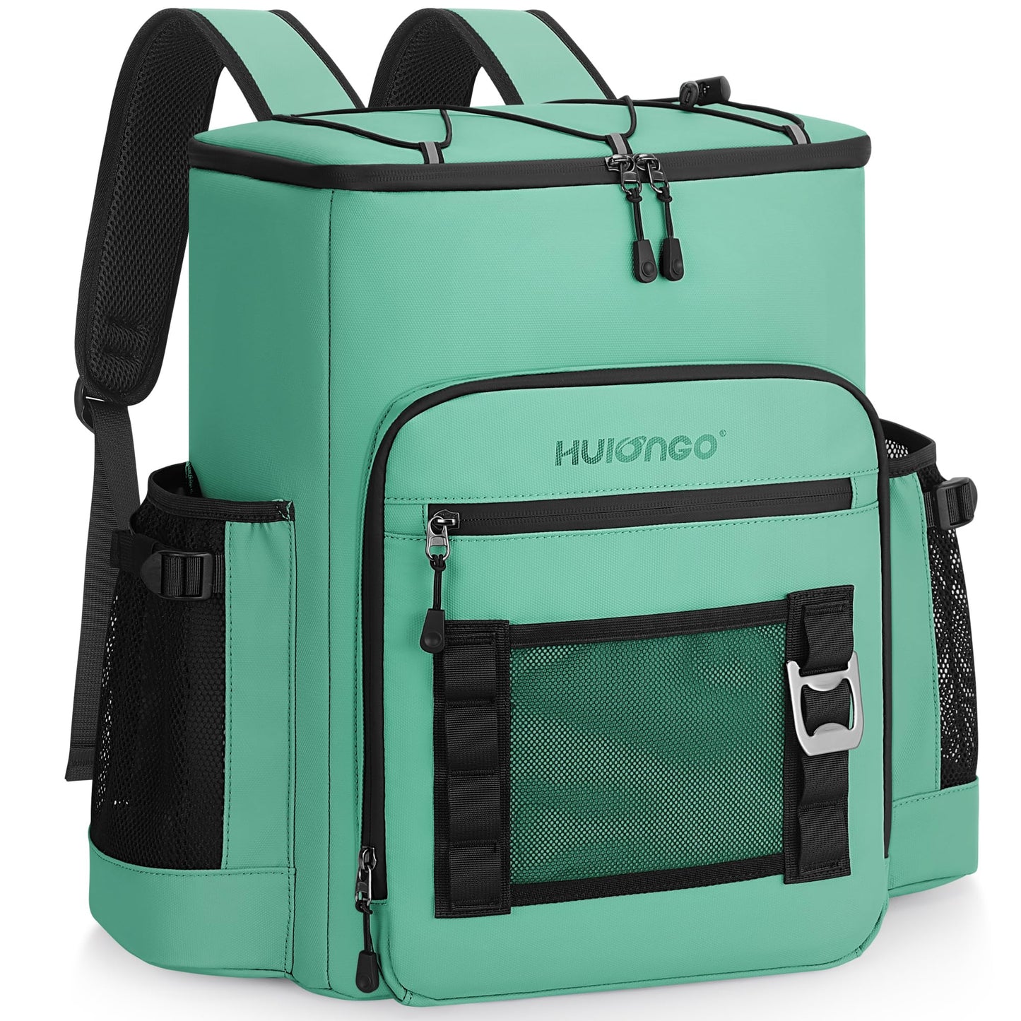 Hulongo Large 52cans Waterproof Insulated Cooler Backpack for Men & Women, Leak Proof Backpack Cooler, Soft, 8Gal (Green)