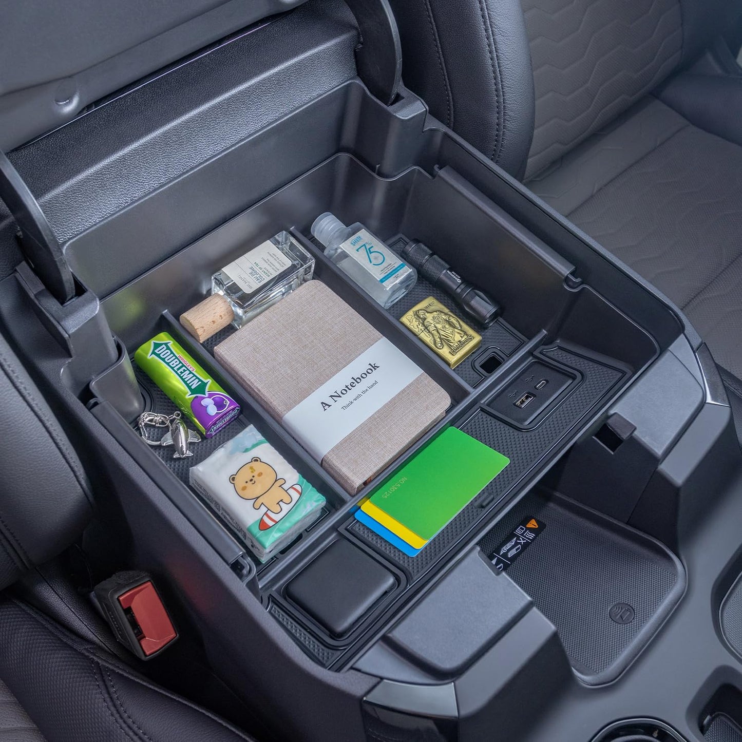 PIMCAR Full Center Console Organizer for 2023-2026 Refreshed Chevy Silverado/GMC Sierra 1500, 2024-2026 Silverado/Sierra 2500HD 3500HD (Full Console w/Bucket Seats ONLY)