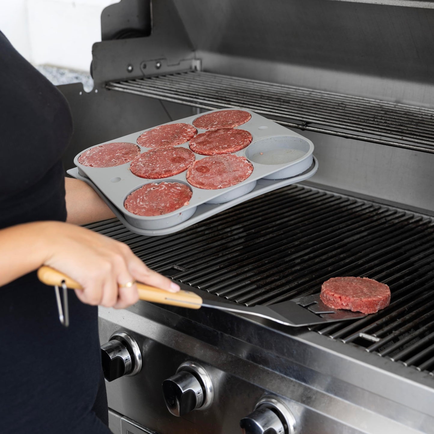 Outset 76660 Burger Patty Maker, Grey