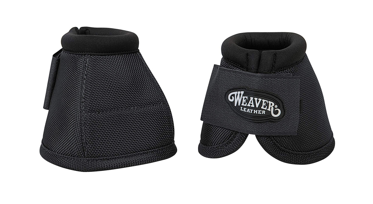 Weaver Leather Ballistic No-Turn Bell Boots, Black, Medium