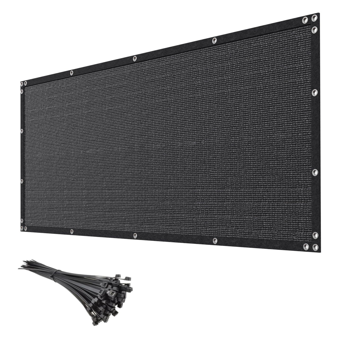6ft x 50ft Black Privacy Screen Fence Heavy Duty Fencing Mesh Shade Net Cover for Outdoor Wall Garden Backyard Porch Patio Balcony