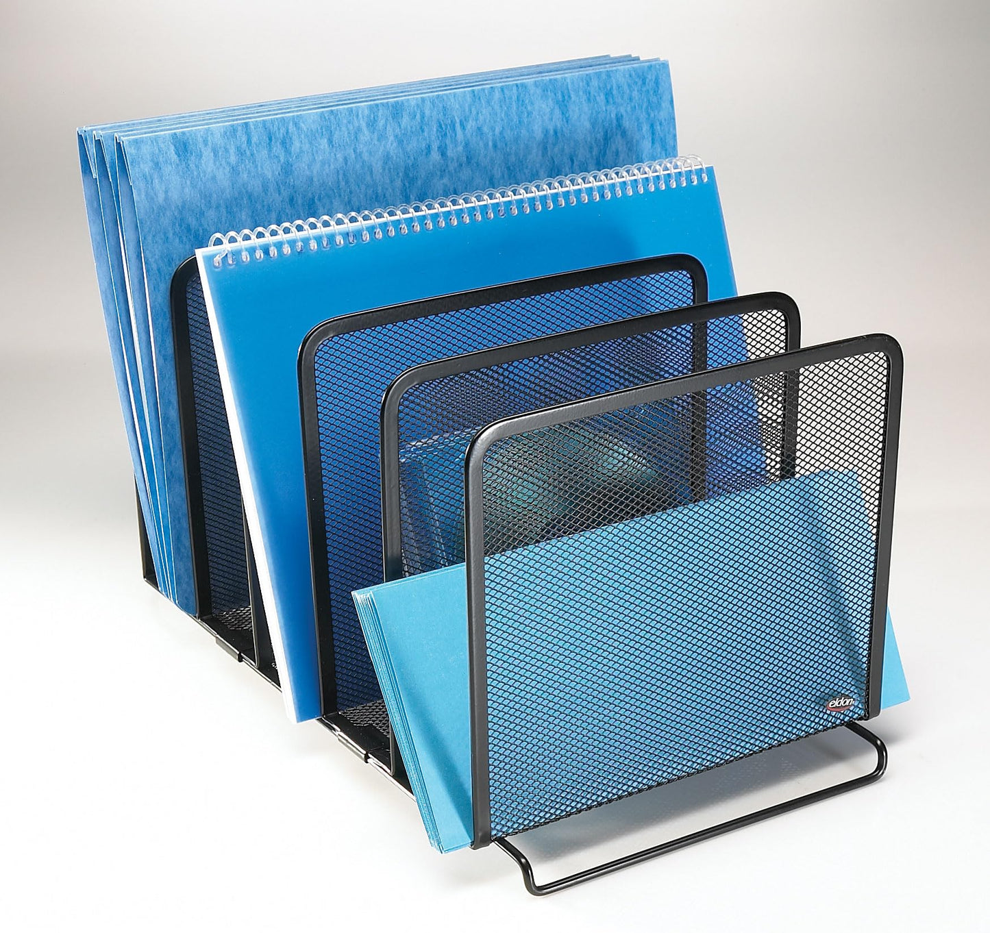 Rolodex File Sorter, Mesh, Stackable, Five Sorters, Black (8.25" x 14.375" x 7.75")