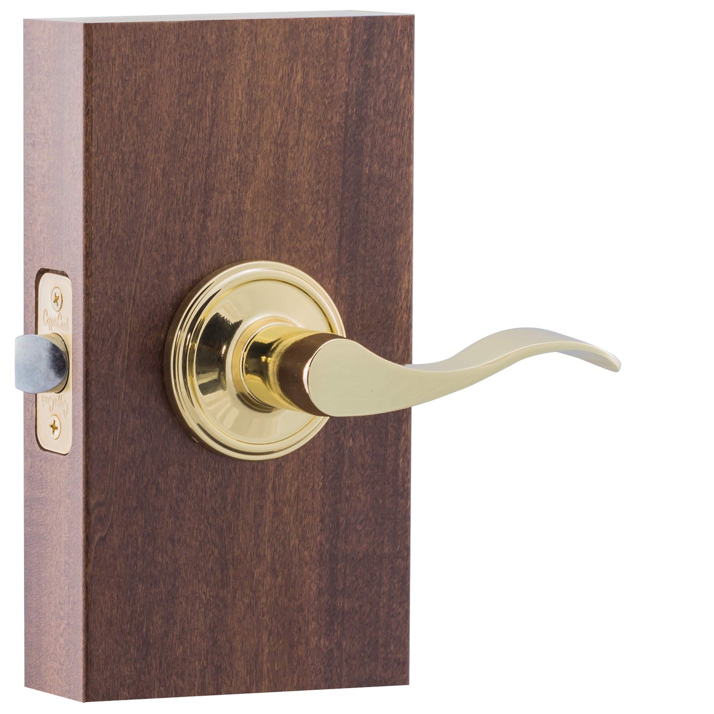 Copper Creek Hardware WL2220PB Door Lever, 3" x 5" x 6.8", Polished Brass, 1 Count (Pack of 1)