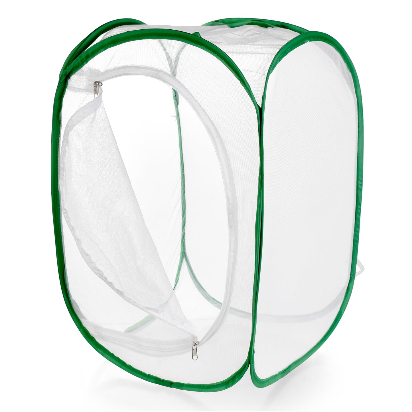 Large Monarch Butterfly Cage, Collapsible Caterpillar Habitat with 5 Mesh Panels for Airflow Pop Up Butterfly Kit, 60 x 60 x 90CM