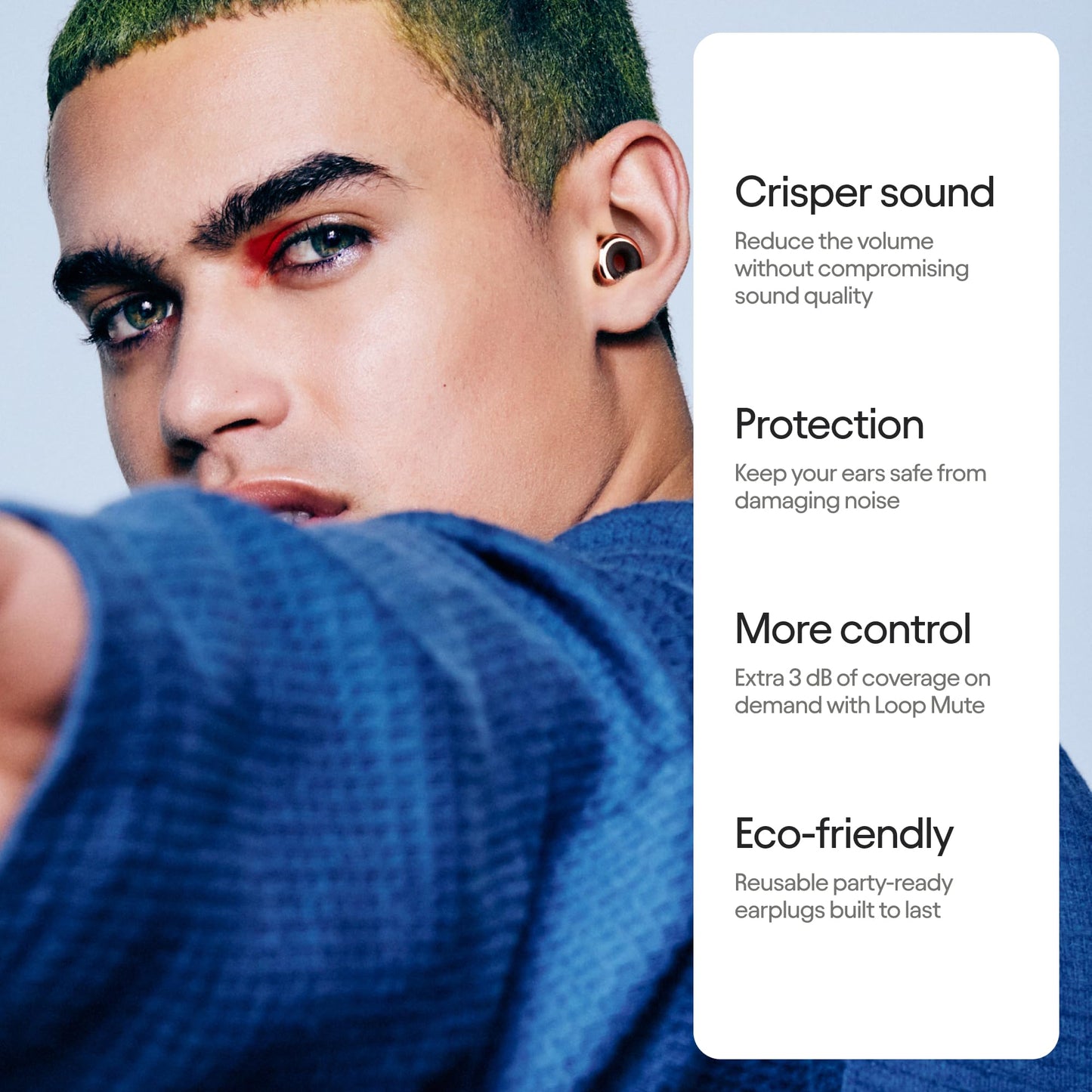 Loop Experience 2 Plus Ear Plugs – Hearing Protection for Concerts, Festivals, Live Events & Nightlife – 17dB Noise Reduction