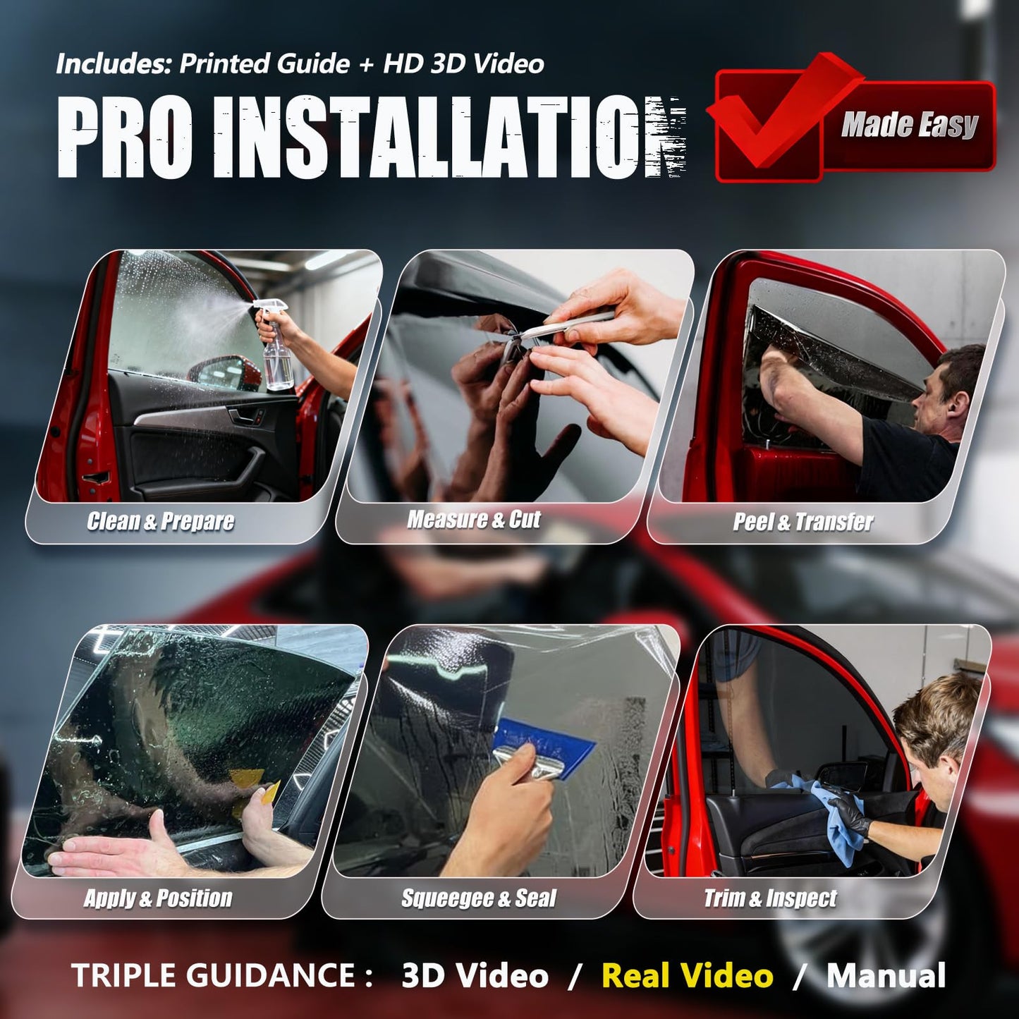 Vepagoo Ceramic Car Window Tint Film 5% VLT, 20" x20FT