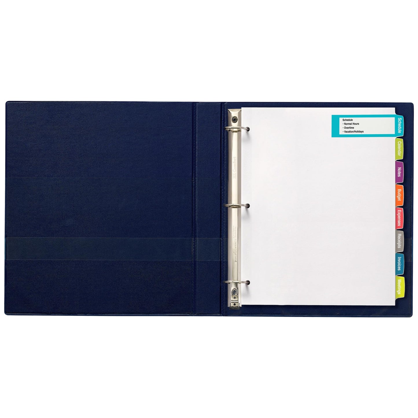 Big Tab Printable Large White Label Tab Dividers, 8-1/2"