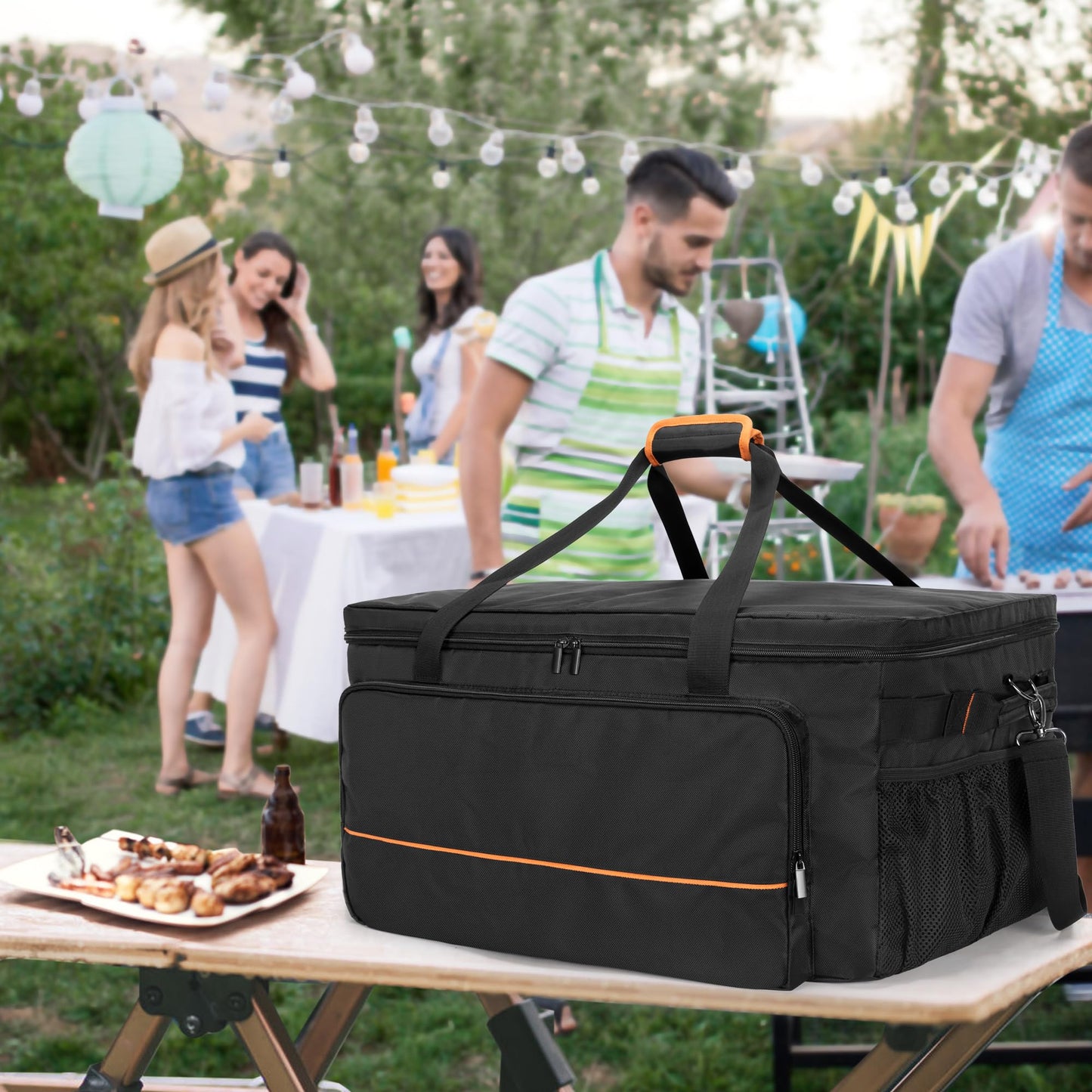 HODRANT Grill Carry Bag Compatible with Ninja Woodfire Grill OG701 OG751, Outdoor Grill Cover for OG700 Series Smoker Grill, Water-resistant BBQ Storage Case for Grilling Tools & Accessories, Bag Only