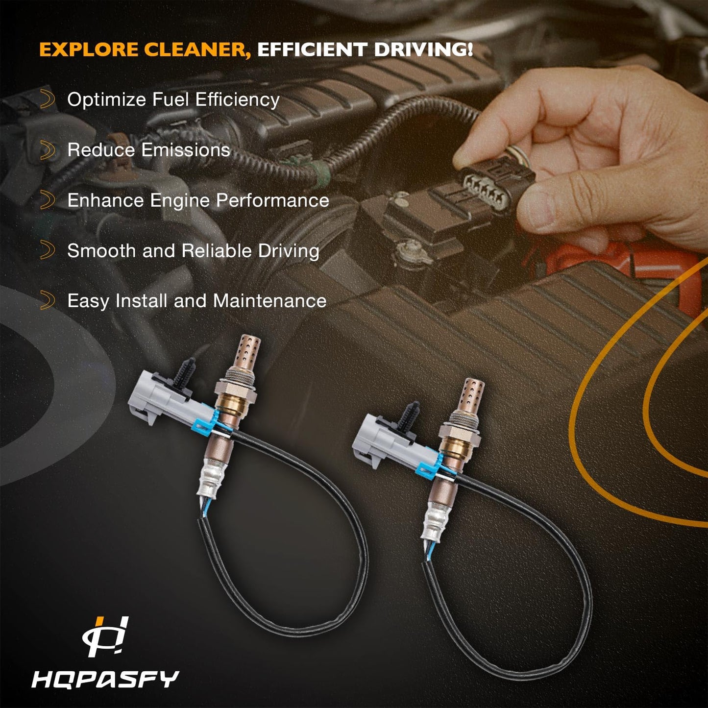 O2 Sensor Upstream, Compatible with 2004-2014 Chevy Suburban Silverado Avalanche, GMC Sierra Yukon, Cadillac Escalade, Buick LaCrosse, Pontiac G6 & More, Oxygen Sensor Replaces# 234-4668, 15284 (2Pcs)