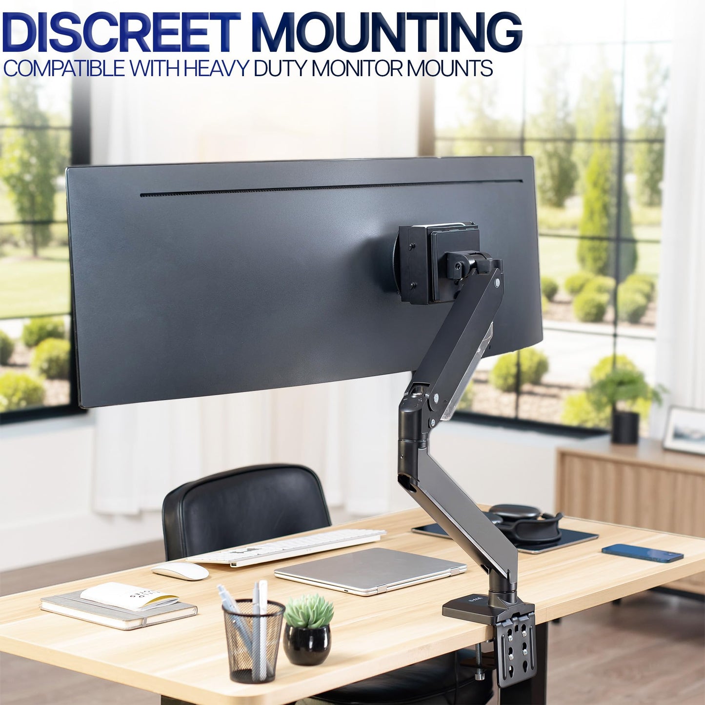 VIVO Behind Monitor VESA Mount Designed for Mac mini M4 and M4 Pro Model, (2024), Desk Clamp Option, Black, MOUNT-MINI24