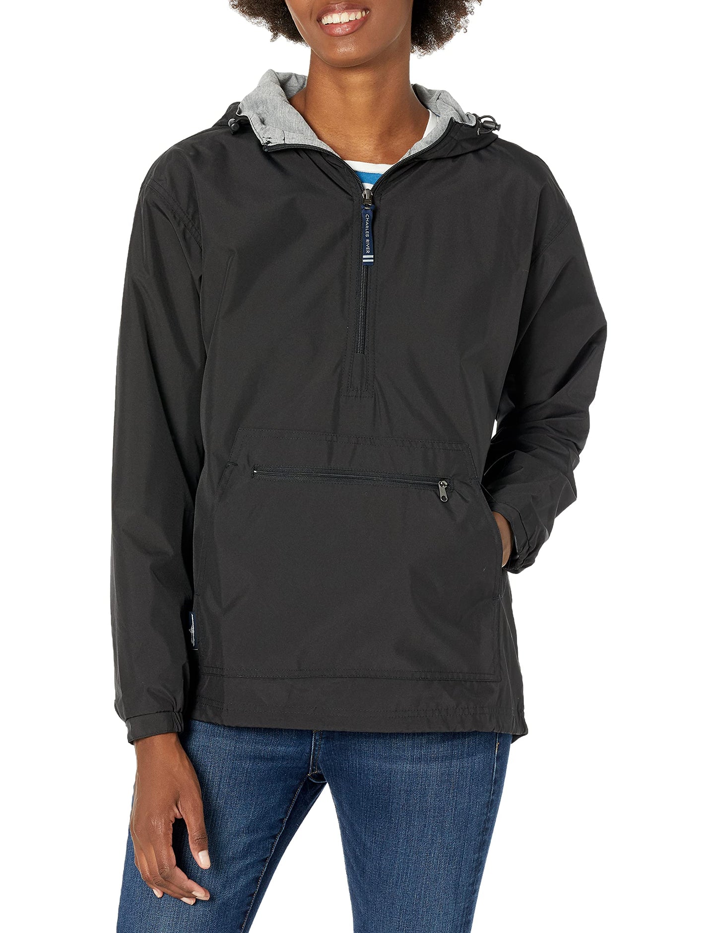 Charles River Apparel Women's Chatham Anorak, Black, M