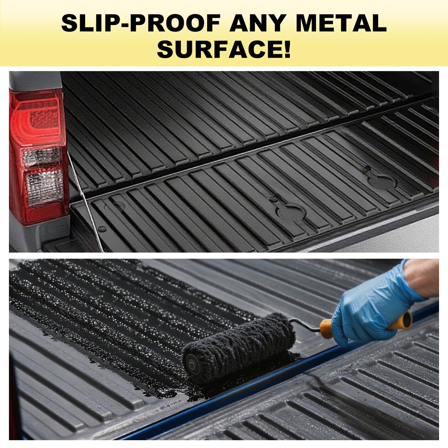 Meuvcol Truck Bed Liner Paint,35 Floz Black Truck Bed Coating Kit For Truck Bed, Trailer, Rust Resistant Roll On Bed Liner Coating With Brush & Gloves,Easy Application & Long-Lasting Textured Paint