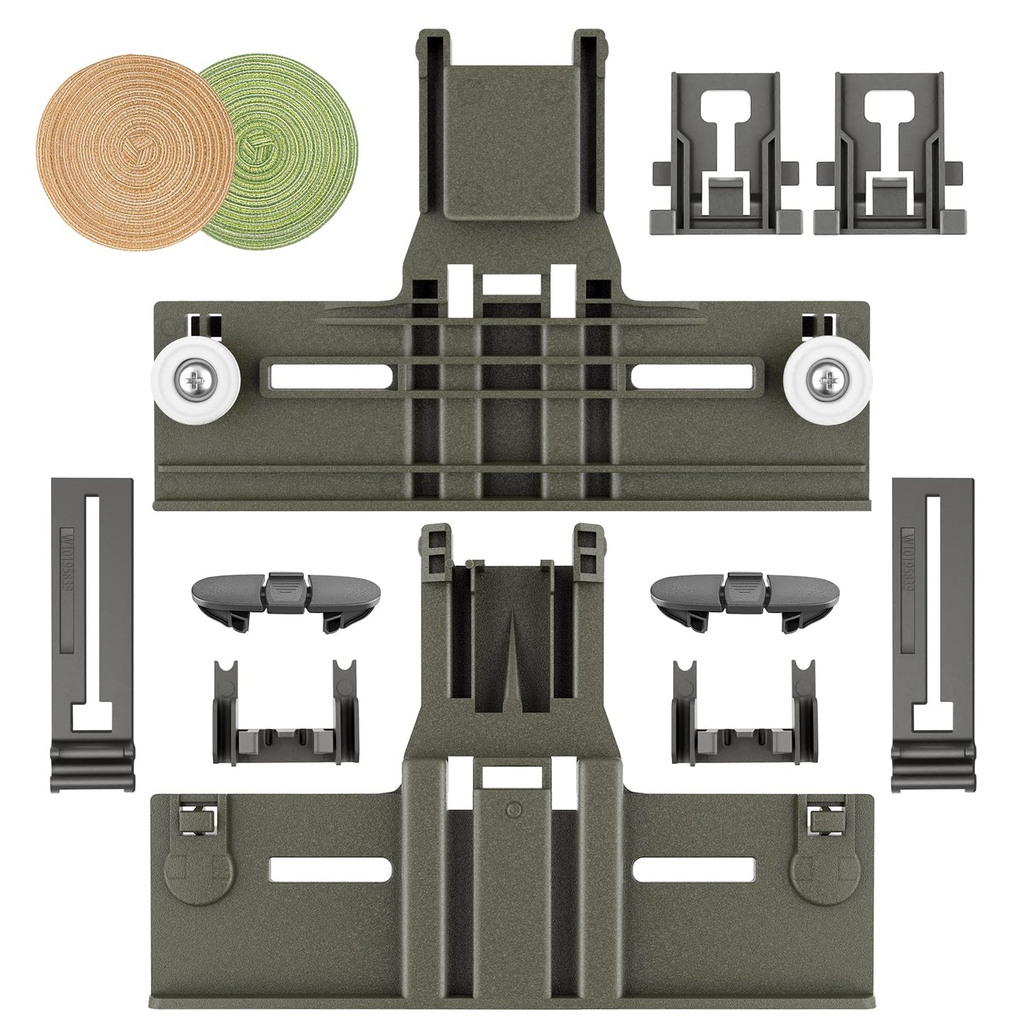 UPGRADED W10350375 Dishwasher Top Rack Adjuster Parts Replacement for Whirlpool Dishwasher Parts WDT730PAHZ0 WDT750SAHZ0 WDTA50SAHZ0 WDT970SAHZ0 Upper Rack Parts,Fits Kenmore Dishwasher Top Rack Parts