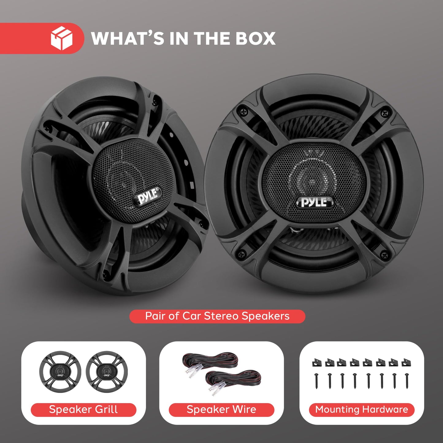 PYLE 3-Way Universal Car Stereo Speakers - 300W 6.5” Triaxial Loud Pro Audio Car Speaker Universal OEM Quick Replacement Component Speaker Vehicle Door/Side Panel Mount Compatible - Pyle PL613BK