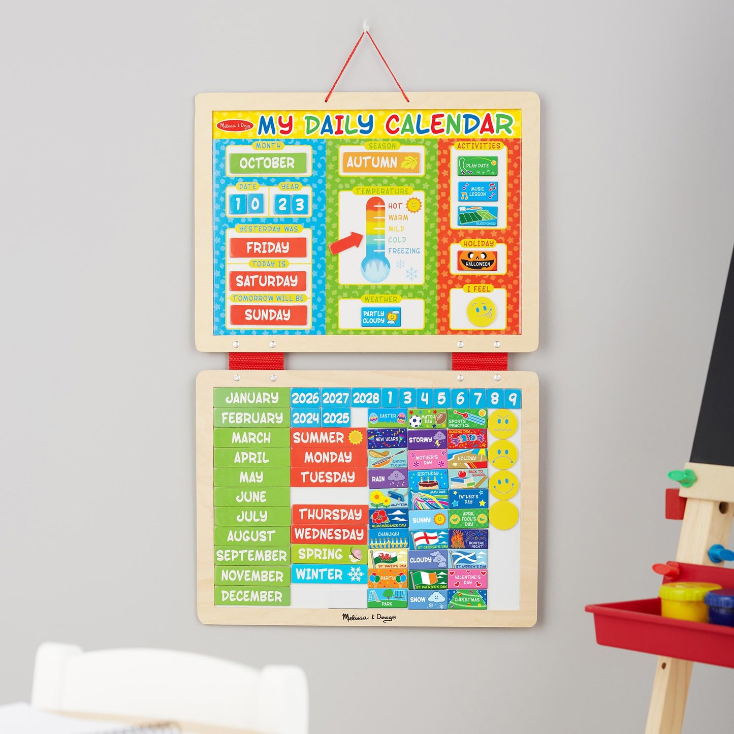 Melissa & Doug My First Daily Magnetic CalendarActivities Calendar For Kids, Weather And Seasons Calendar For Preschoolers and Kids Ages 3+