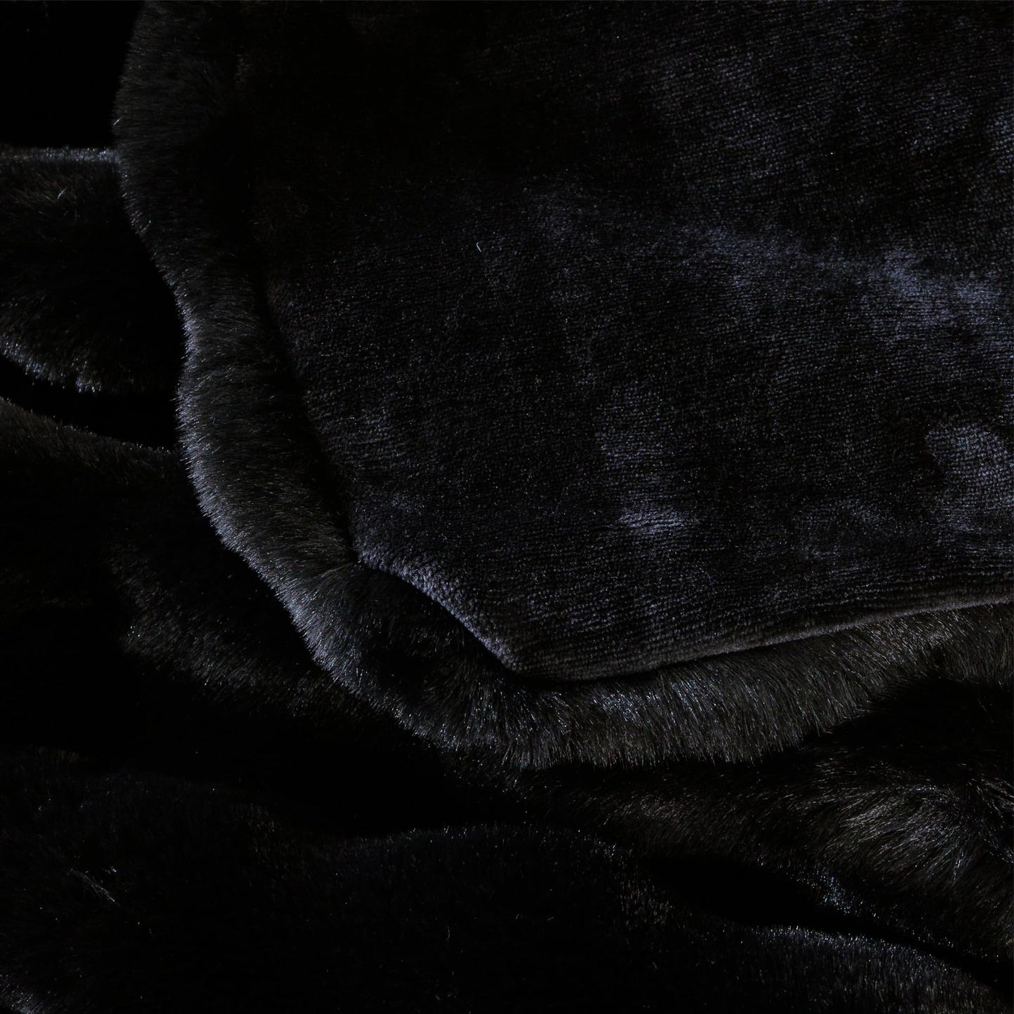 BlanketSolution Fluffy Furry Black Faux Fur Throw Blanket for Couch Bed 50x60 Fuzzy Bubble Soft Blanket for Adults Gift Home Living Room Decorative Decor 860 GSM
