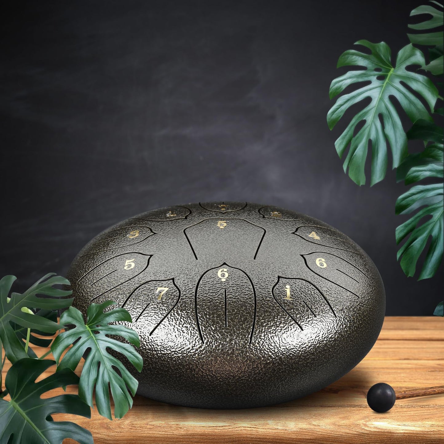 Steel Drum, 10 inch 11 Notes Steel Tongue Drum Meditation Healing Instrument D Key