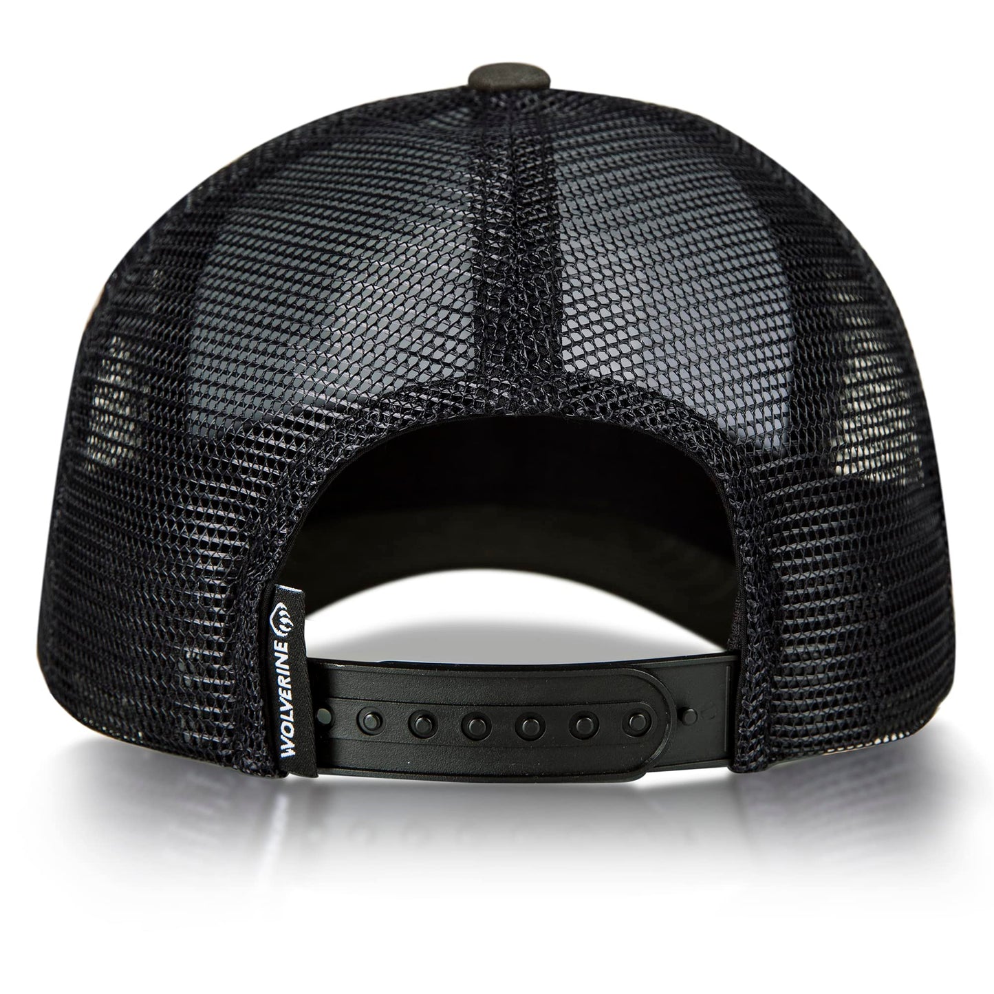 Wolverine Trucker Hat | Mesh Back | Snapback | Adjustable | Rugged | Durable | Workwear, 1883 - Black Olive, One Size