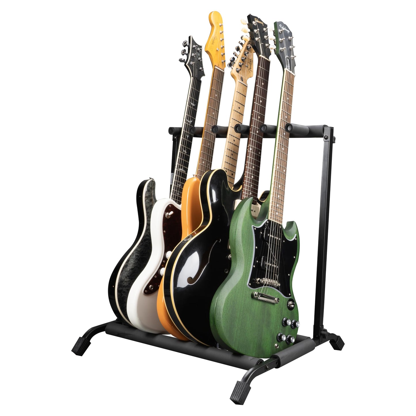Gator Frameworks Rok-It Multi Guitar Stand Rack with Folding Design; Holds up to 5 Electric or Acoustic Guitars (RI-GTR-RACK5)