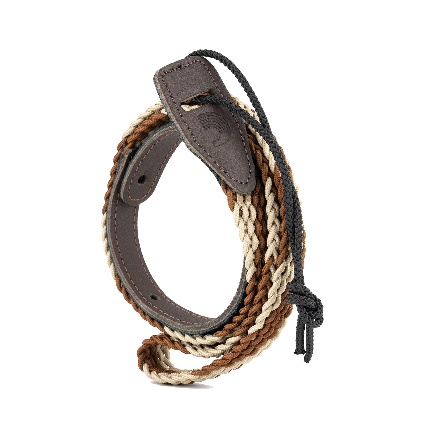D'Addario Brown Braided Mandolin Strap - Mandolin Accessories
