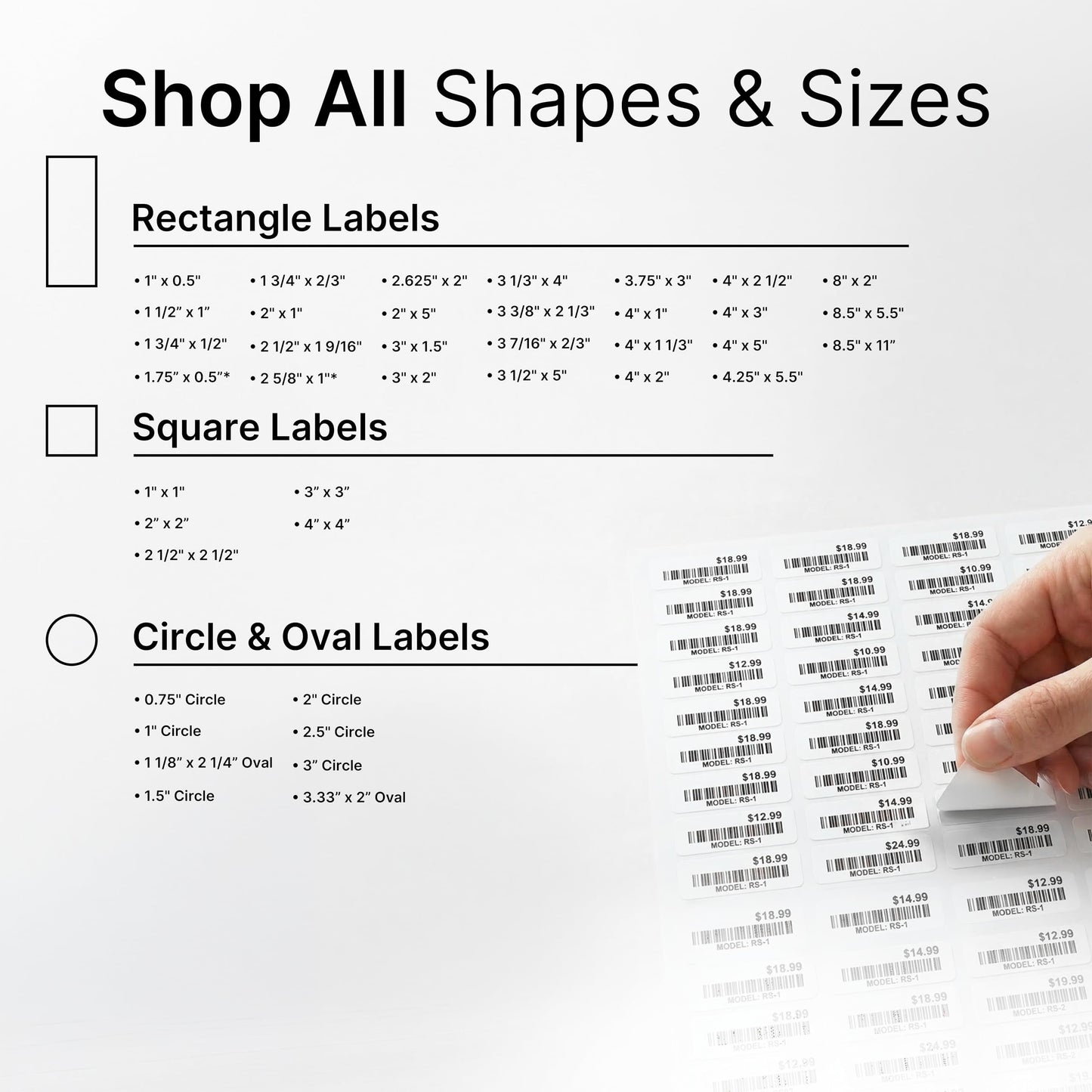 1 3/4" X 1/2" Matte White Return Address Labels Compatible with Inkjet and Laser Printers - 250 Sheets, 20000 Small Printable Stickers for Mailing and Barcodes - Spartan Industrial Template R002